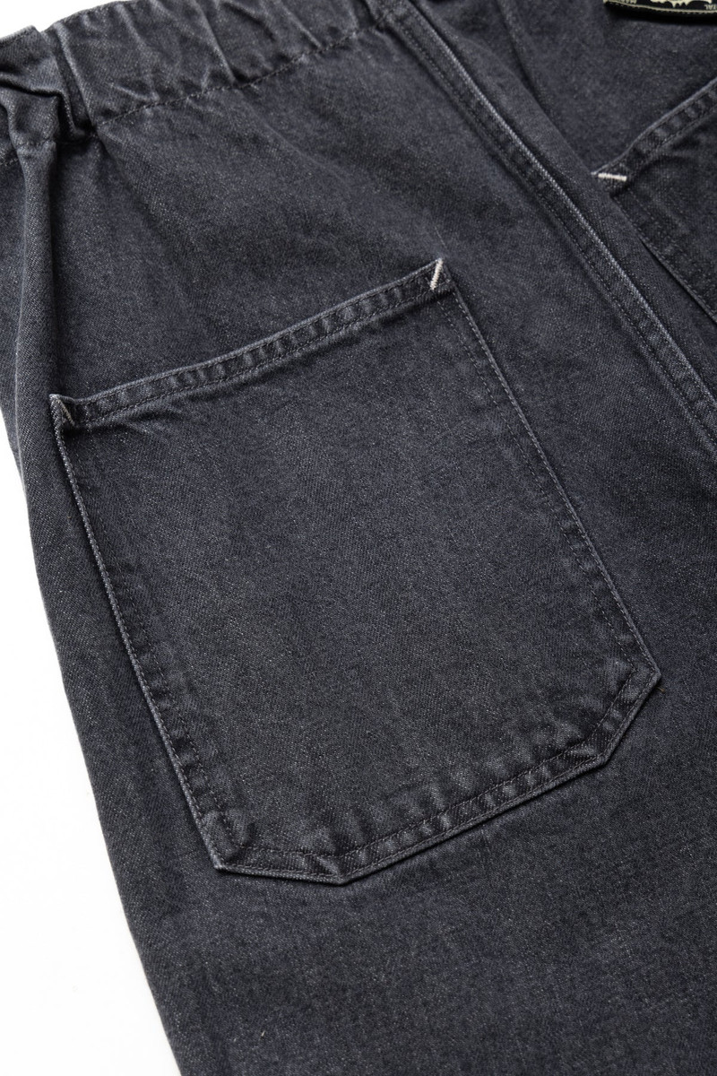 14oz Black Denim EASY RANCH GO Shorts - Faded Black 11