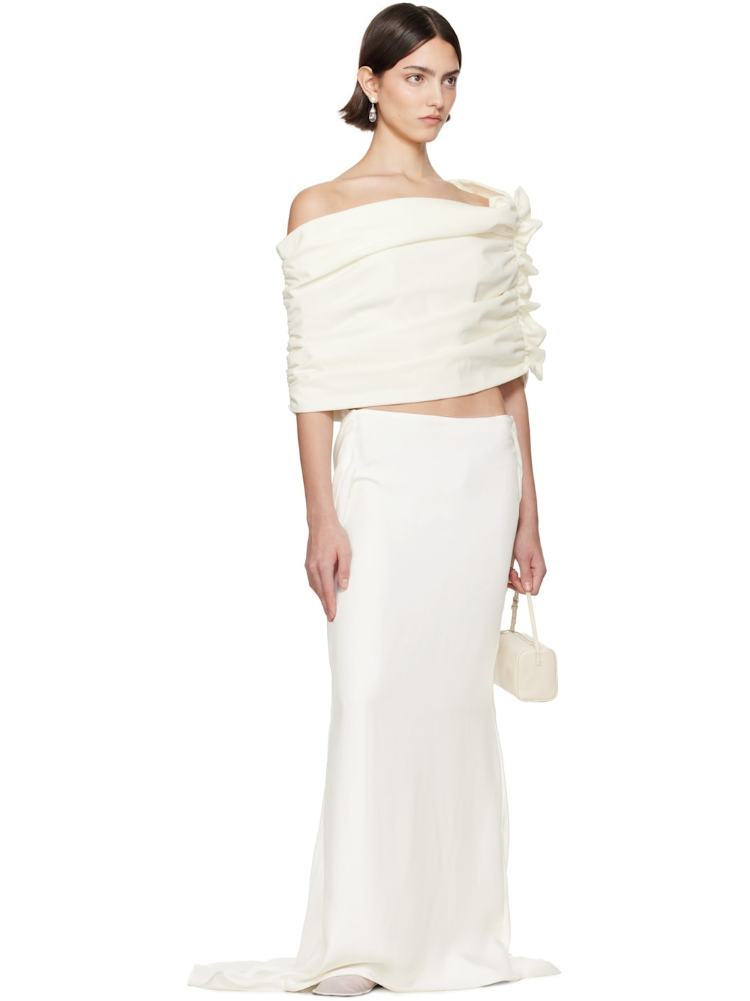SSENSE Exclusive Bridal Capsule Velvet Shawl Top - 5
