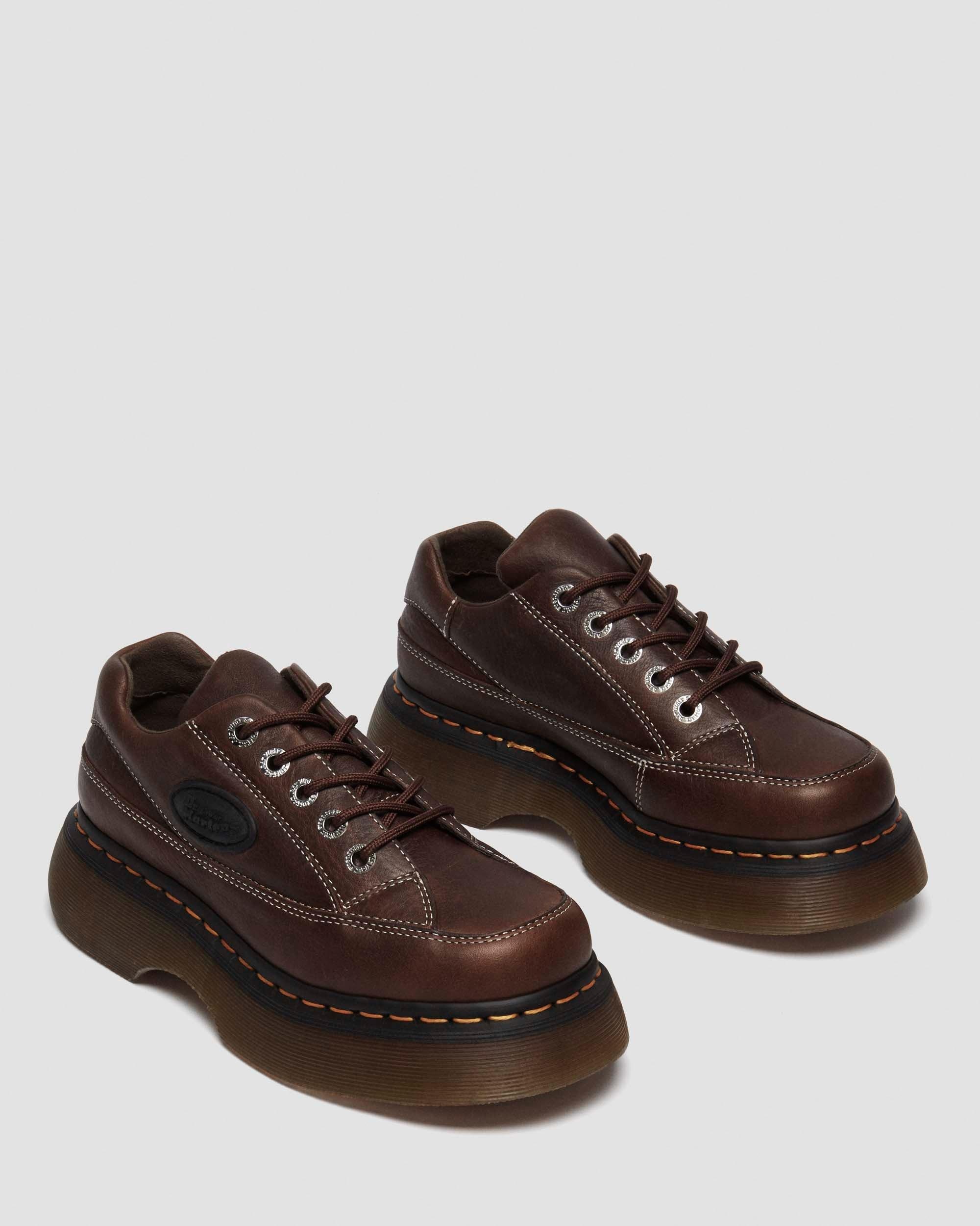 Buzz 5-Eye Grizzly Leather Shoes - 6