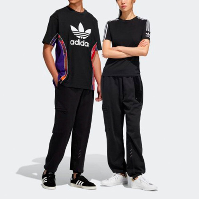 adidas adidas originals x melting sadness Crossover Series Casual Splicing Sports Pants/Trousers/Joggers Bl outlook