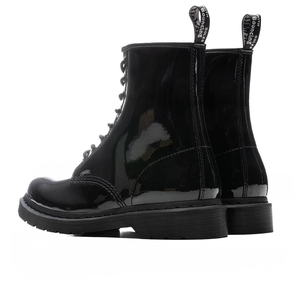 DR. MARTENS WOMEN'S 1460 PATENT LAMPER - MONO BLACK - 3