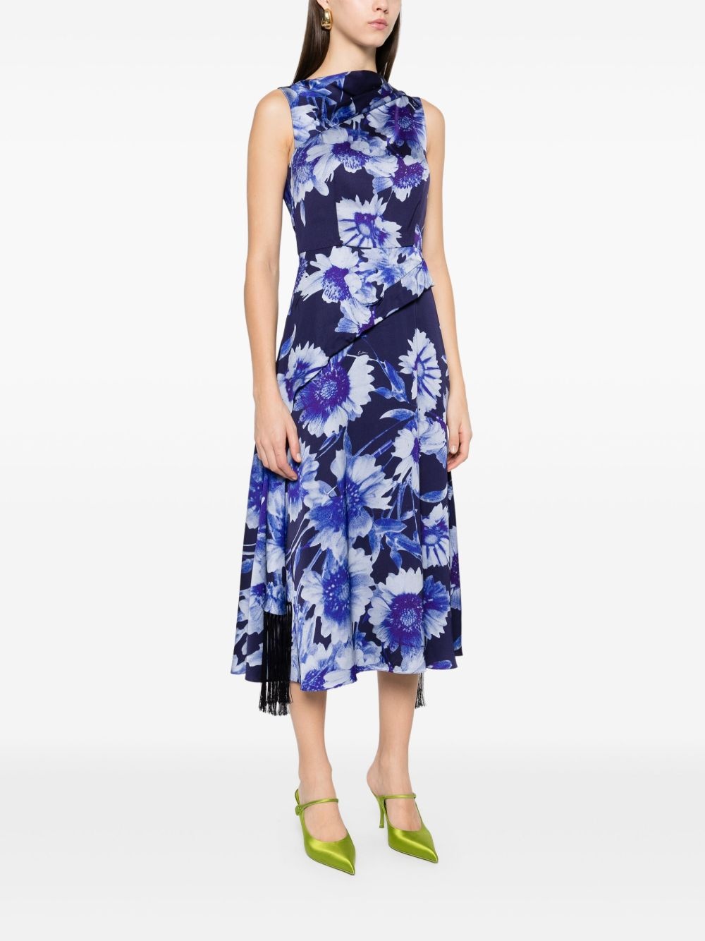 floral-print midi dress - 3