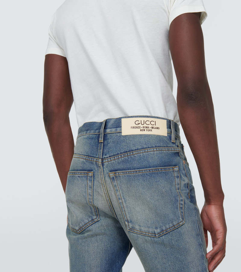 Denim pant 와 레이블 6
