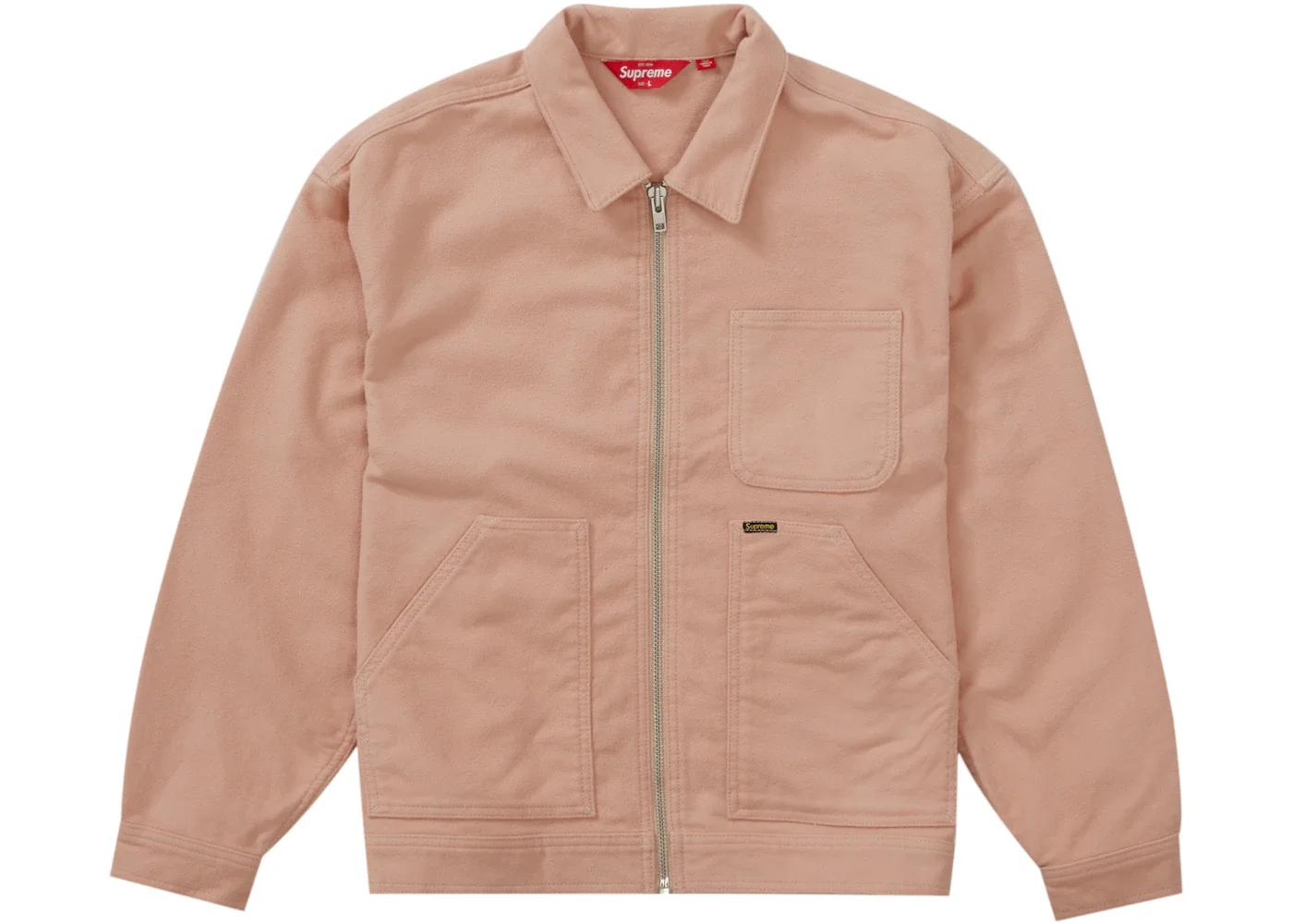 Supreme Moleskin Work Jacket (FW23) Dusty Pink - 1