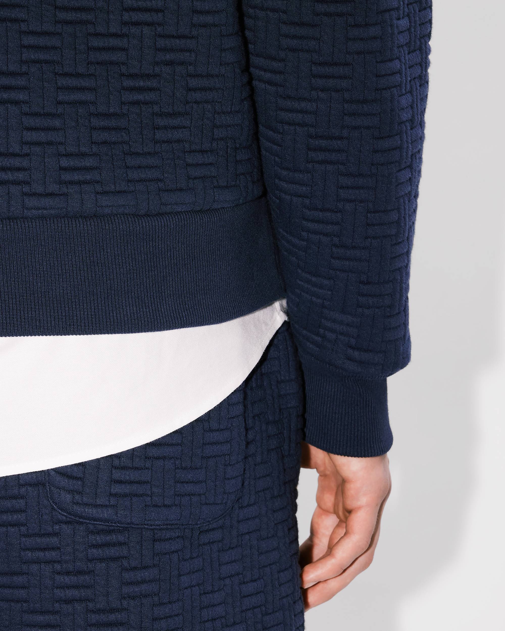 'KENZO Weave' embroidered classic sweatshirt - 7
