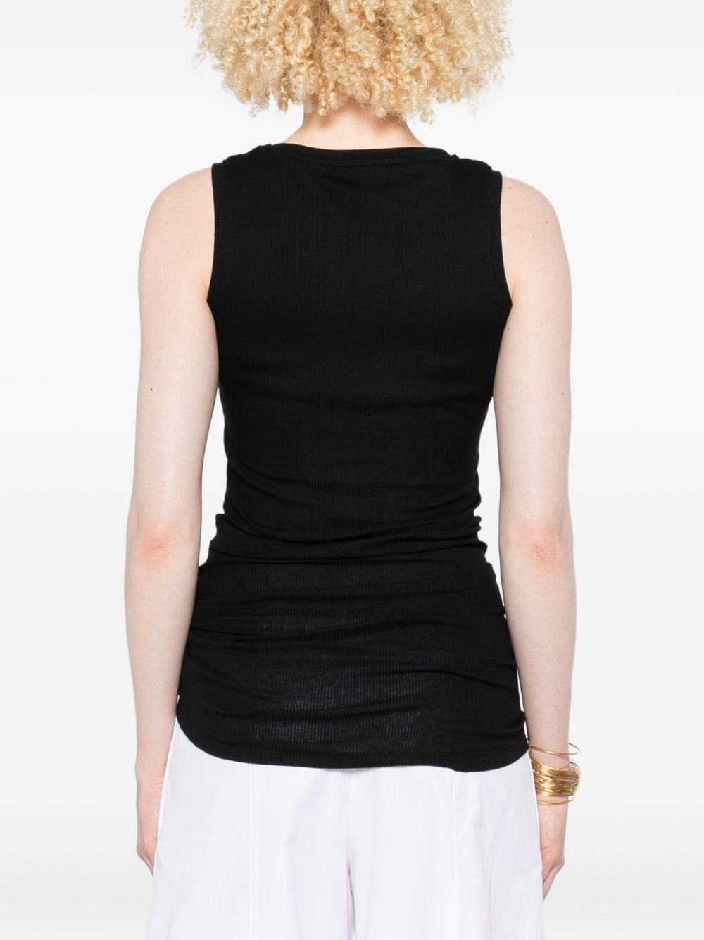 ribbed clasp-detail top - 4