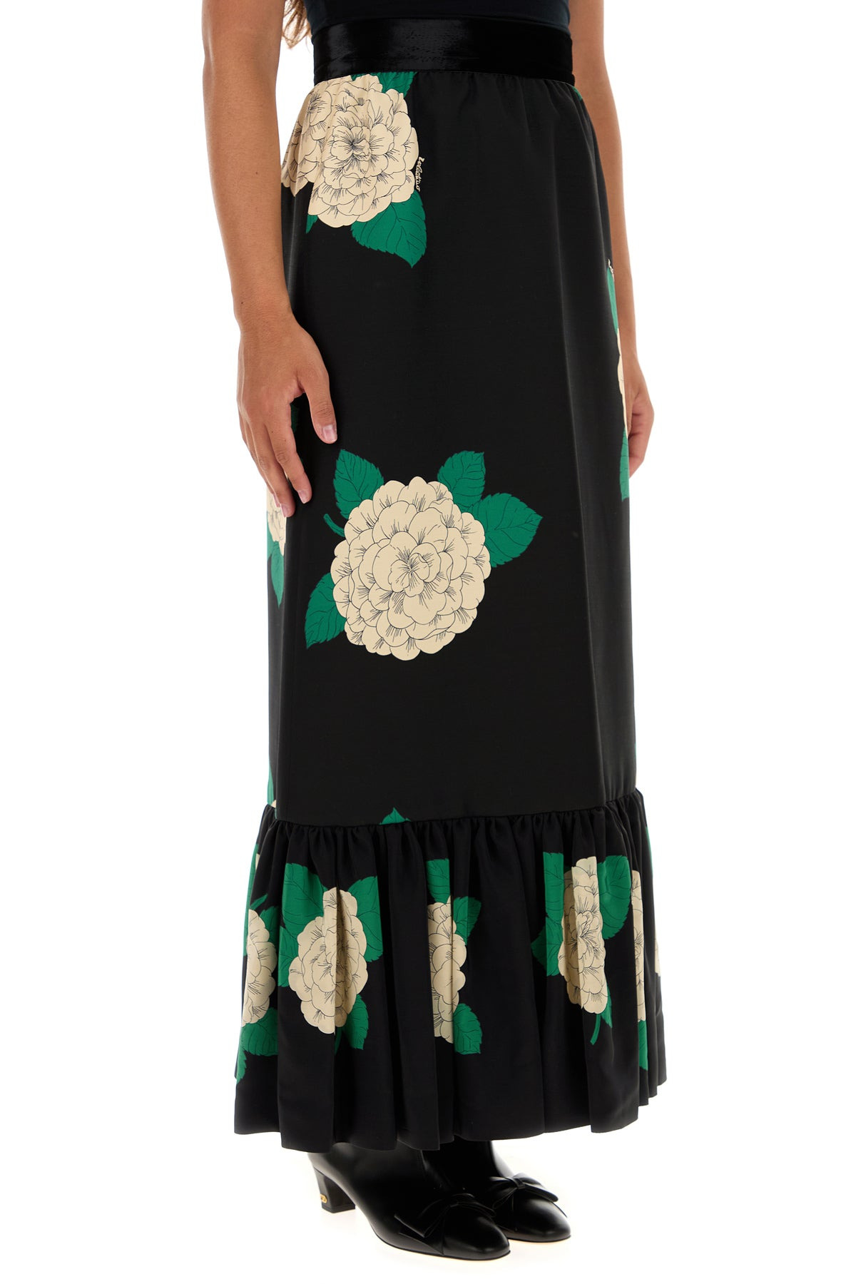Printed wool blend skirt - 3
