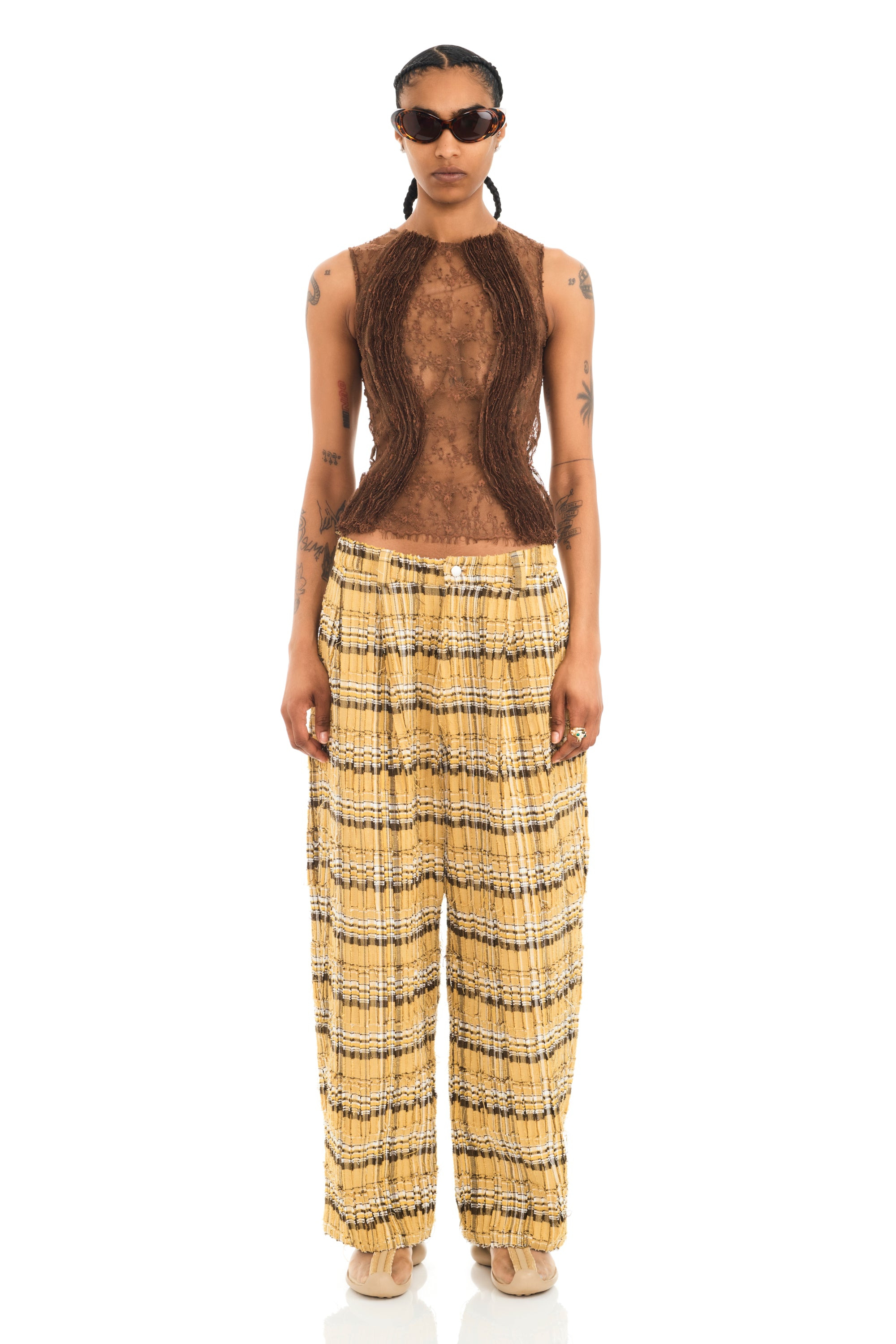 BROWN WAVY DANDELION TANK - 2