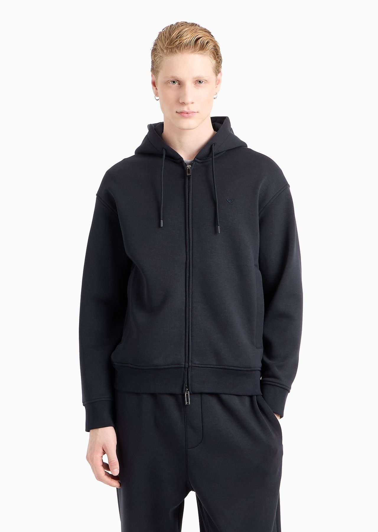 Lyocell-blend jersey hooded sweatshirt with zip - 2