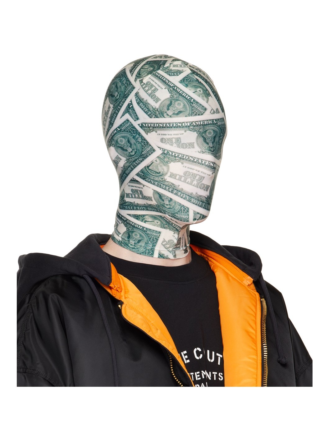Off-White & Green Printed Face Mask - 2