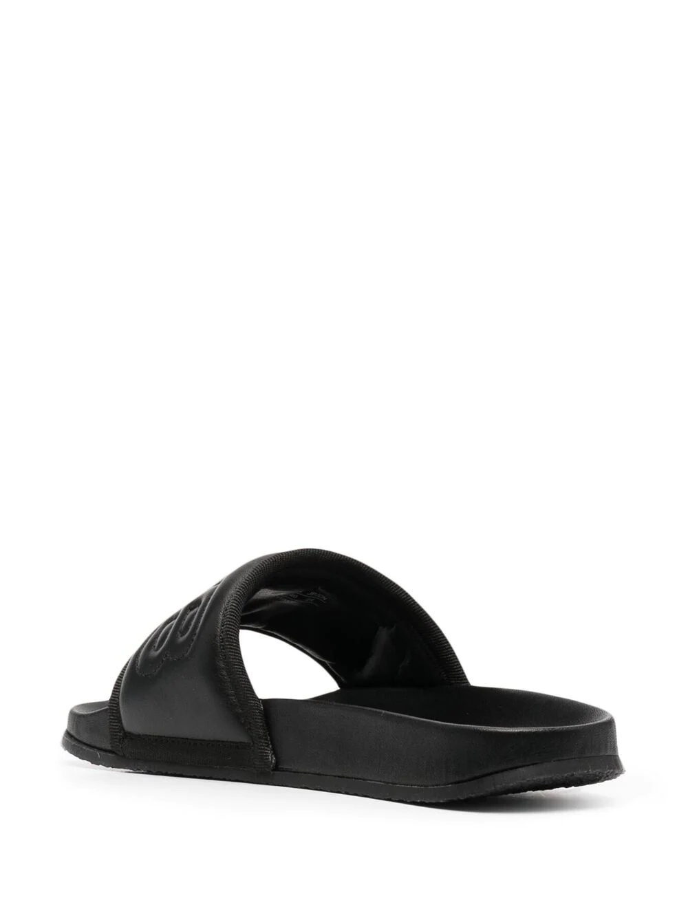 padded leather slides - 3