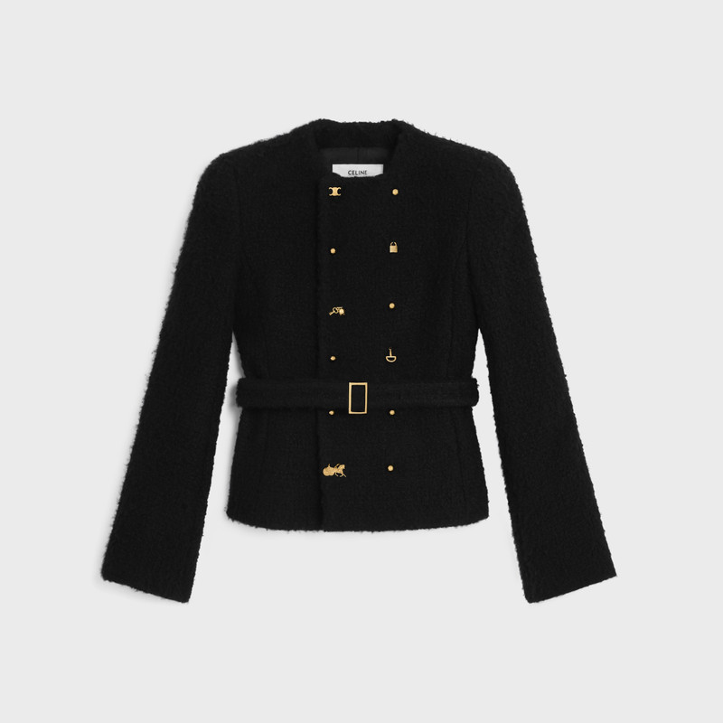 jacket IN cashmere and wool natté 1