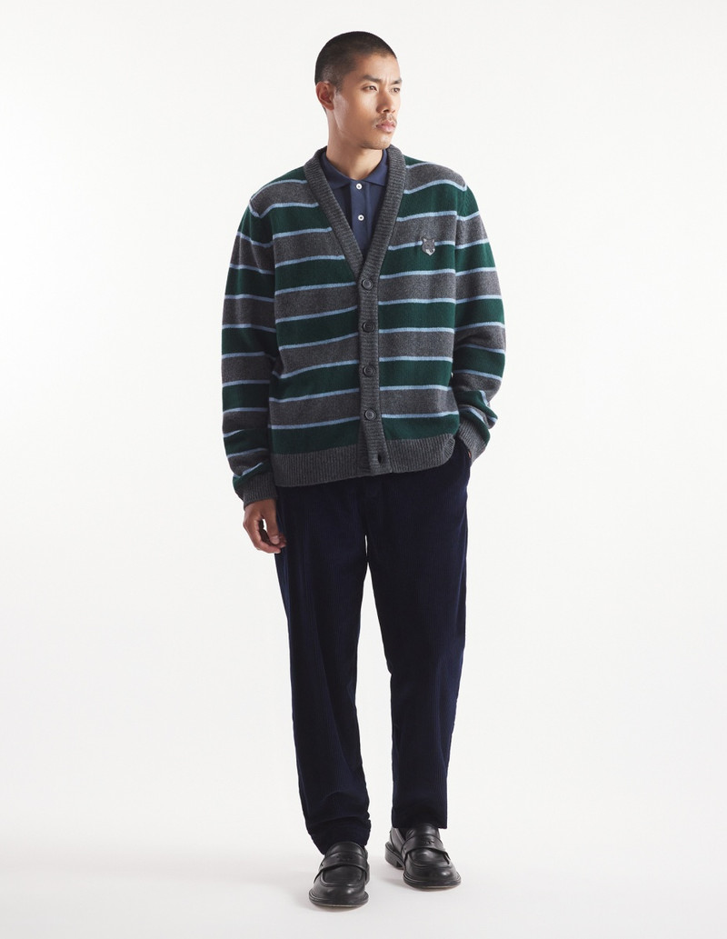 Maison Kitsuné BOLD FOX HEAD PATCH STRIPED CARDIGAN outlook