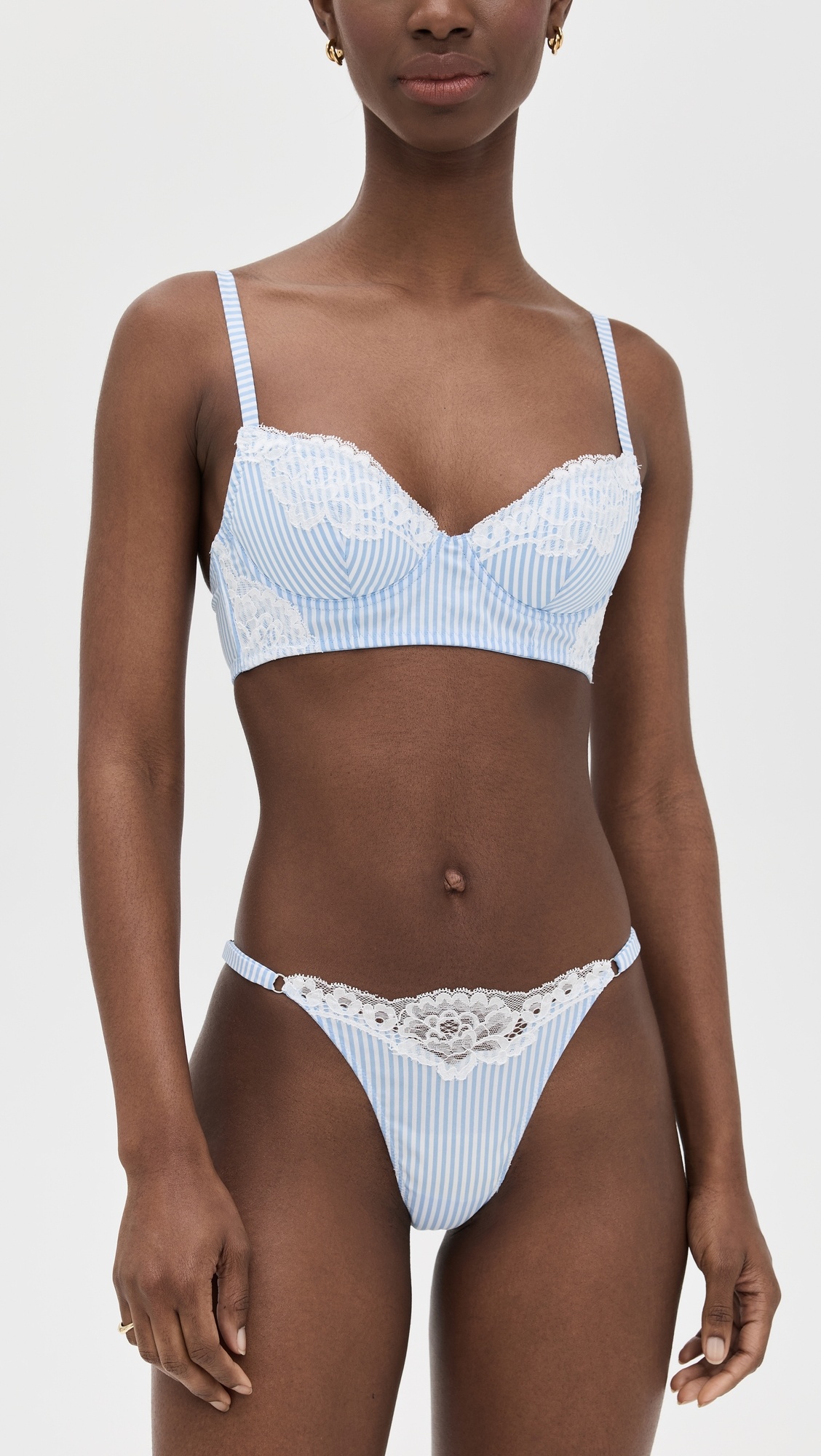 Poplin and Lace Cheeky Panties - 3