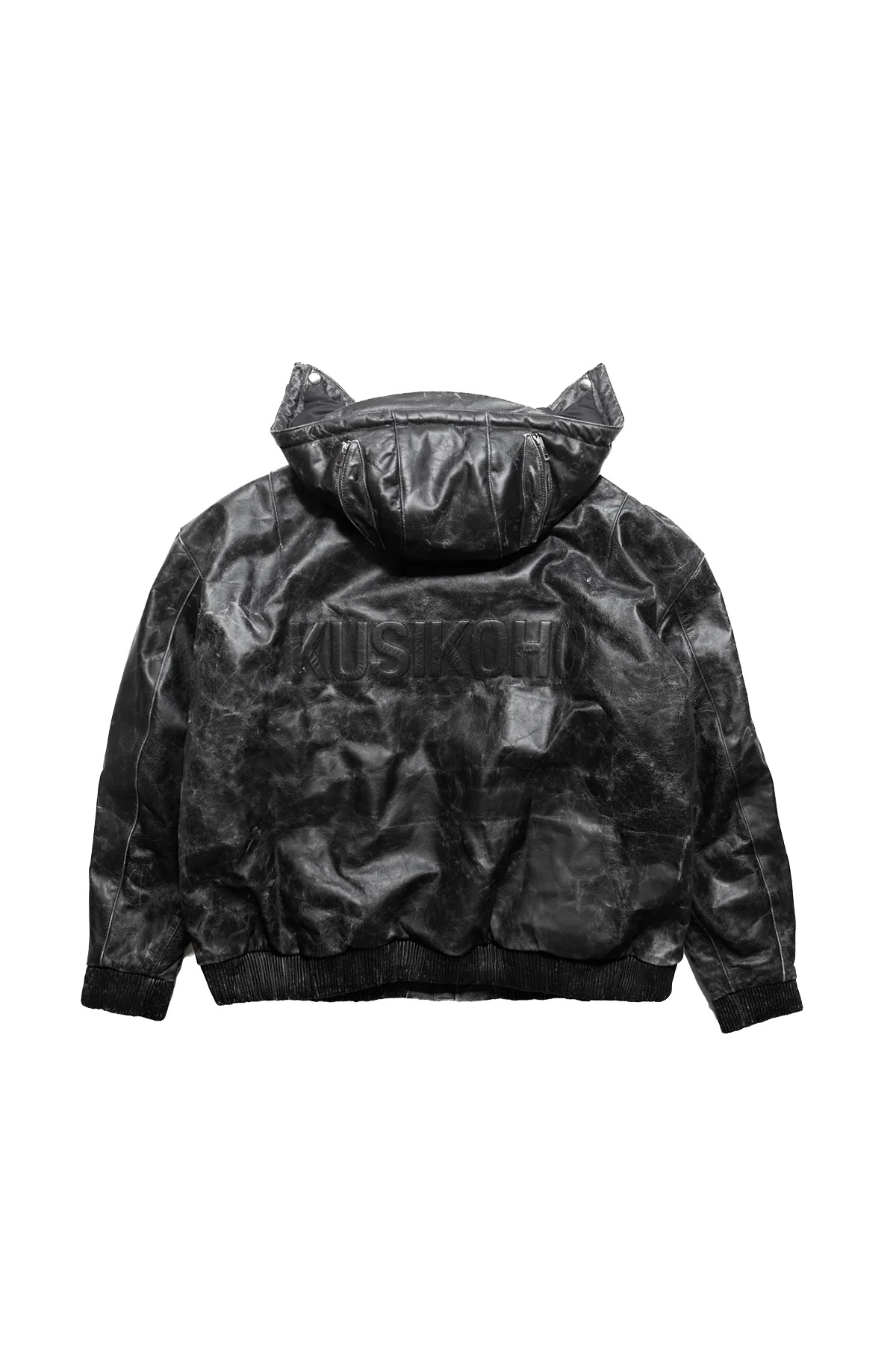 Kusikohc Leather Bomber Jacket - 2