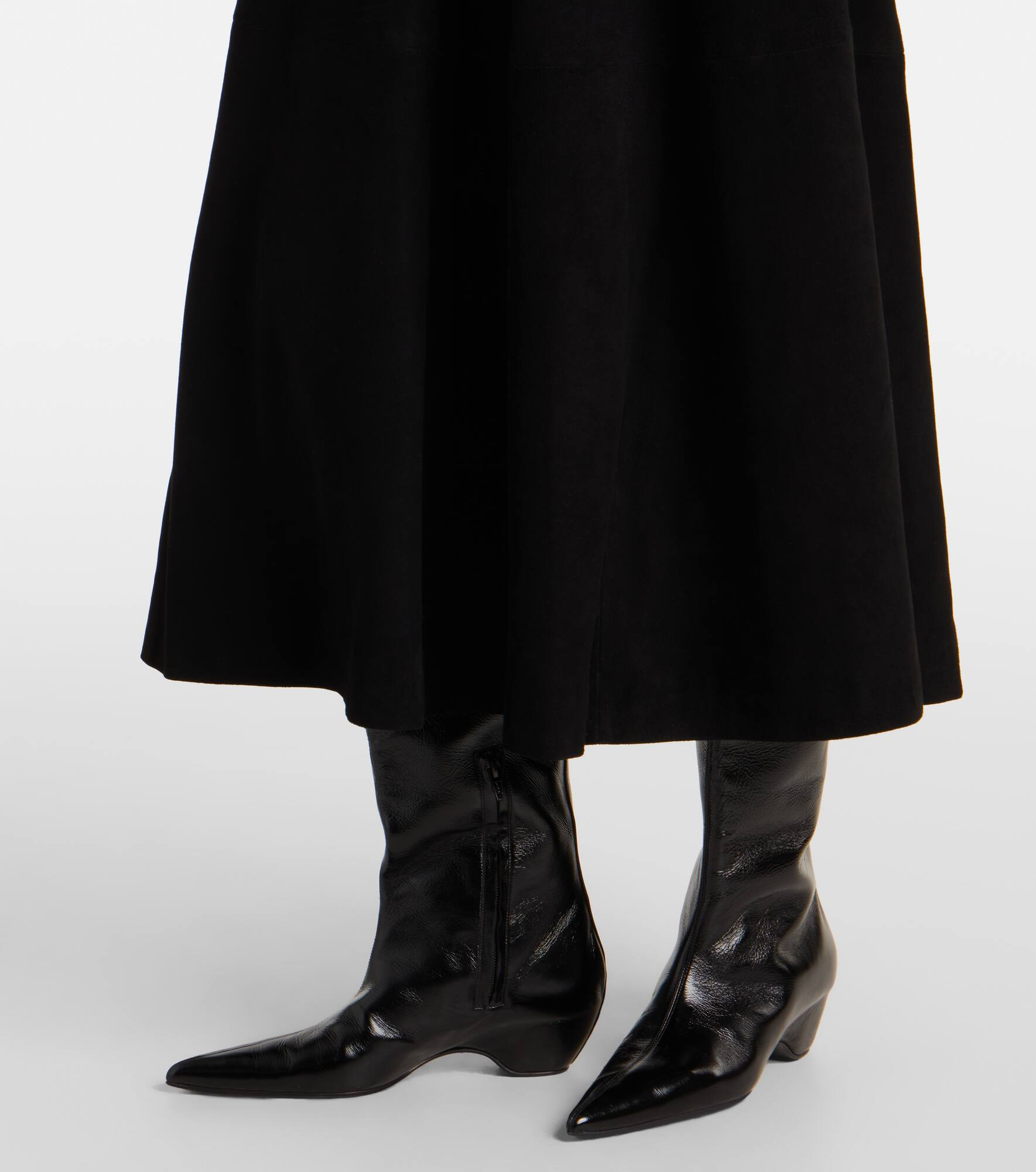 Suede midi skirt - 5