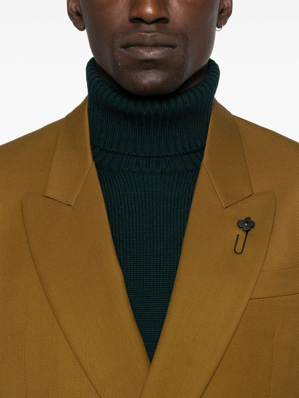 double-breasted peak-lapel blazer - 5