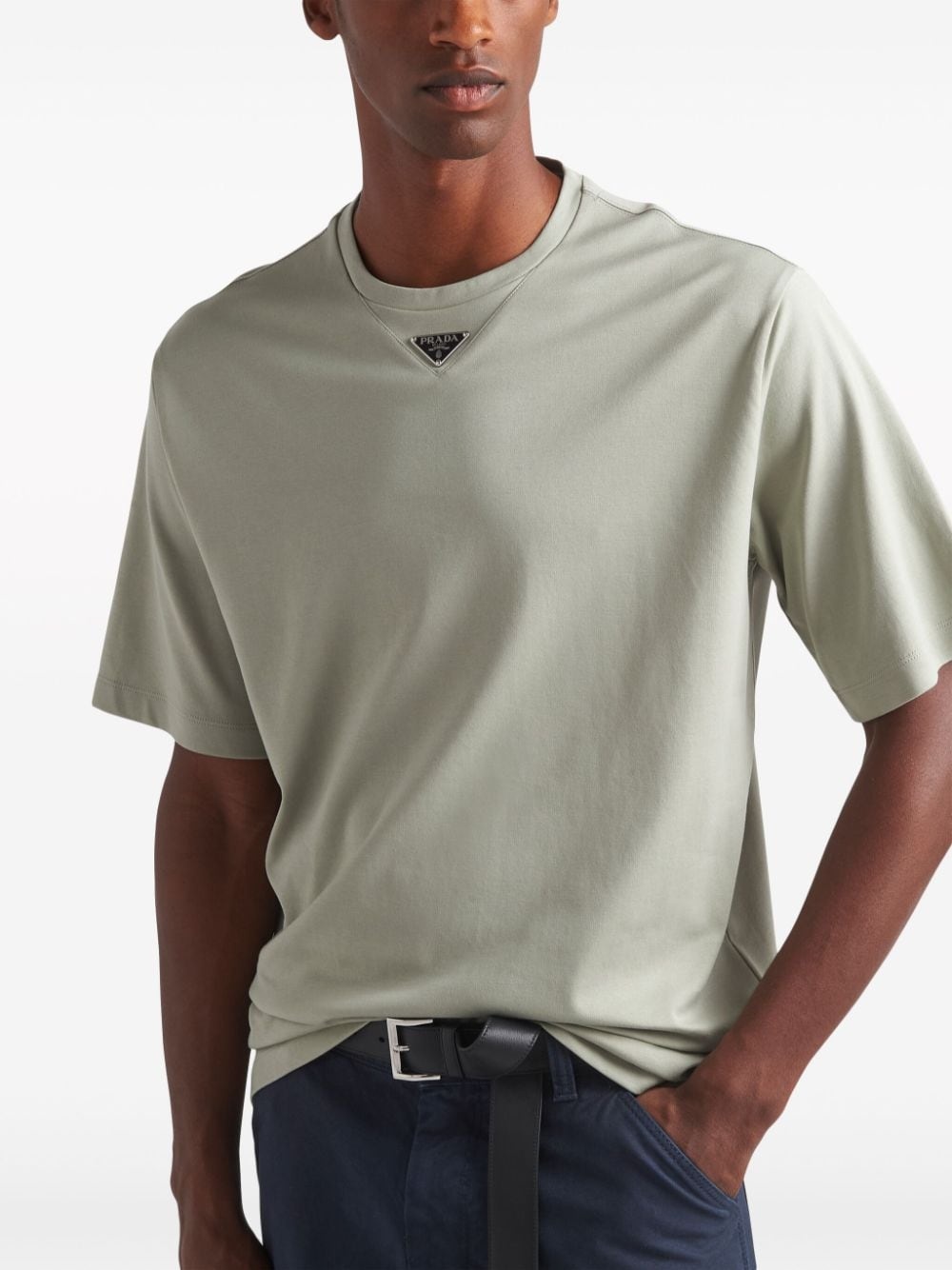 logo-plaque cotton T-shirt - 5