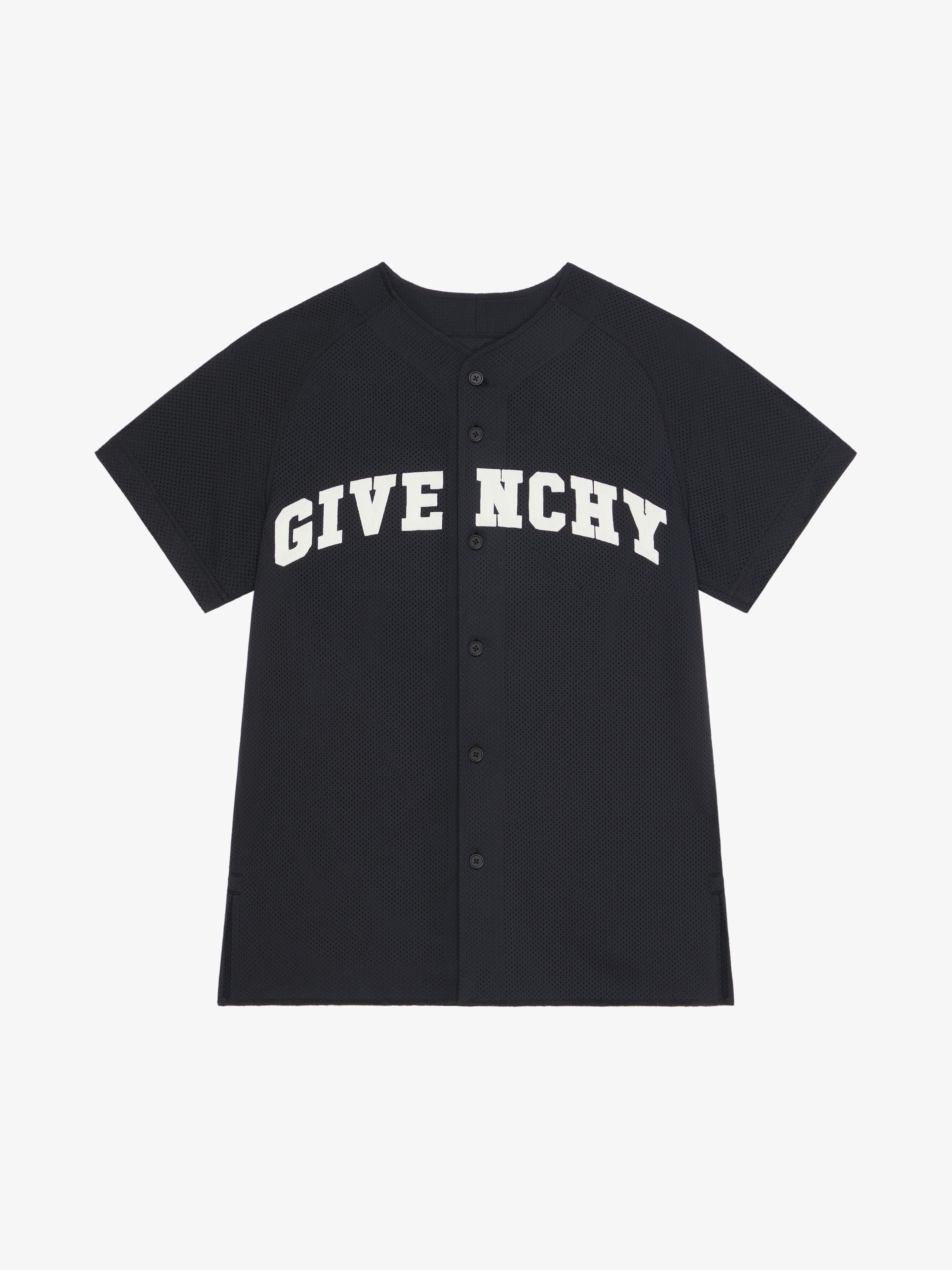 GIVENCHY COLLEGE BASEBALL SHIRT IN MESH - 1