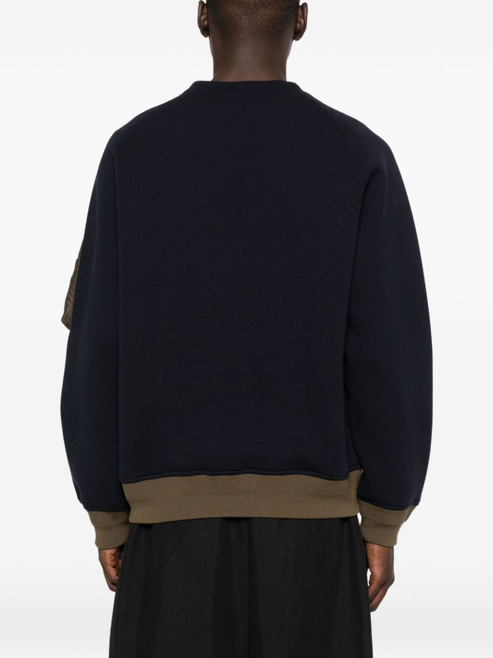 panelled zip-fastening sweater - 4