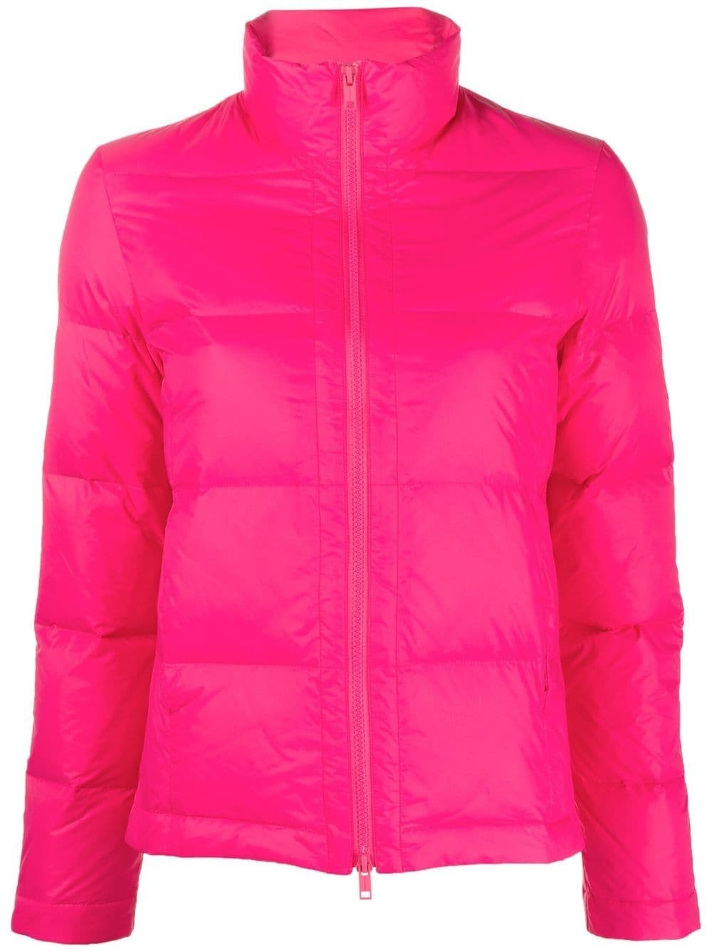 logo-patch padded down jacket - 1