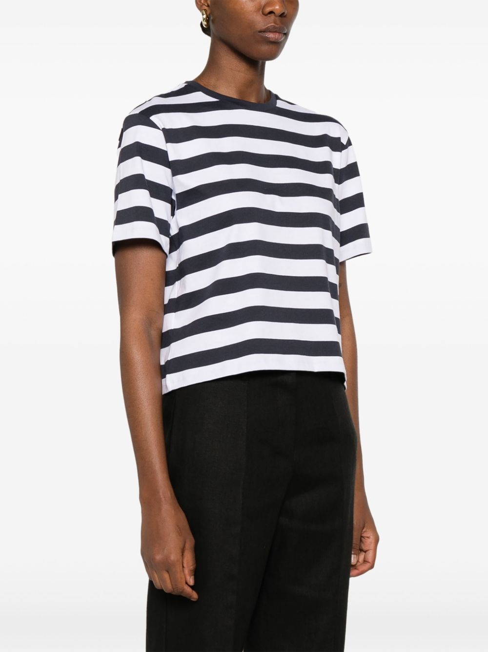 wide stripe T-shirt - 3