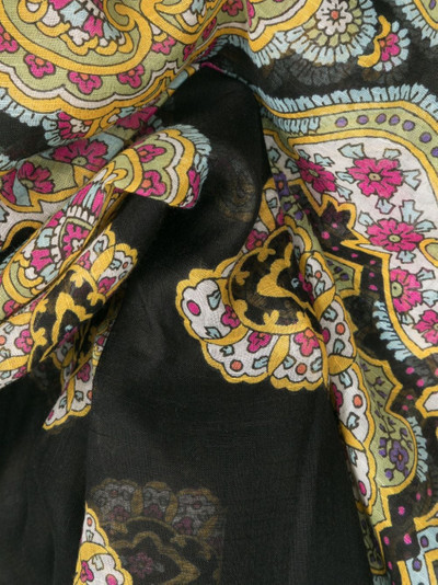 Etro floral-print frayed scarf outlook