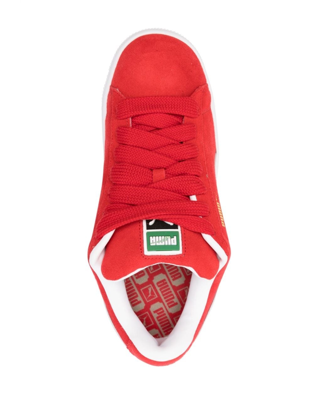 Suede XL logo-print sneakers - 4