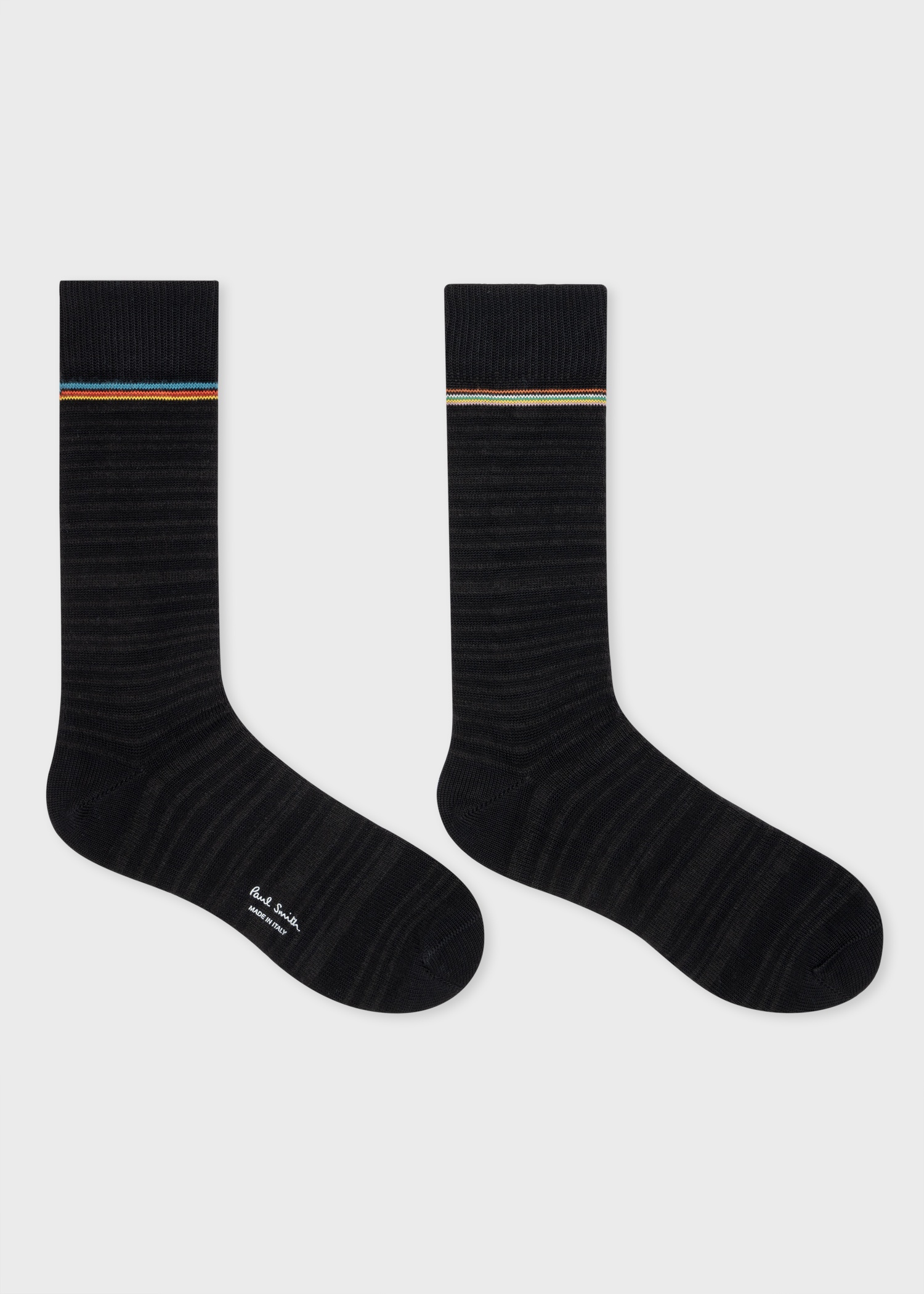 Black 'Shadow Stripe' Socks - 2