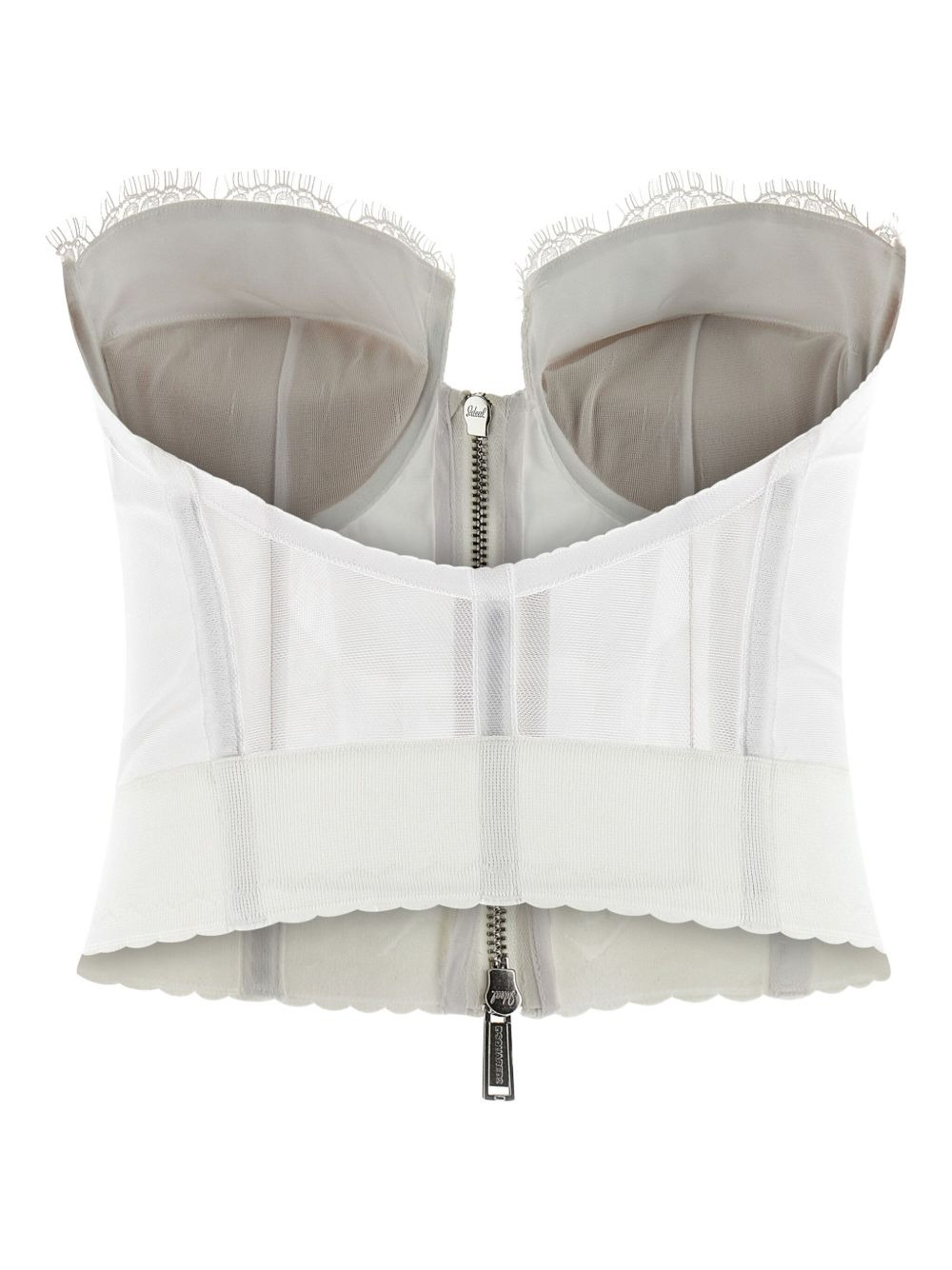 x Vaquera lace-trim zip-front corset - 2