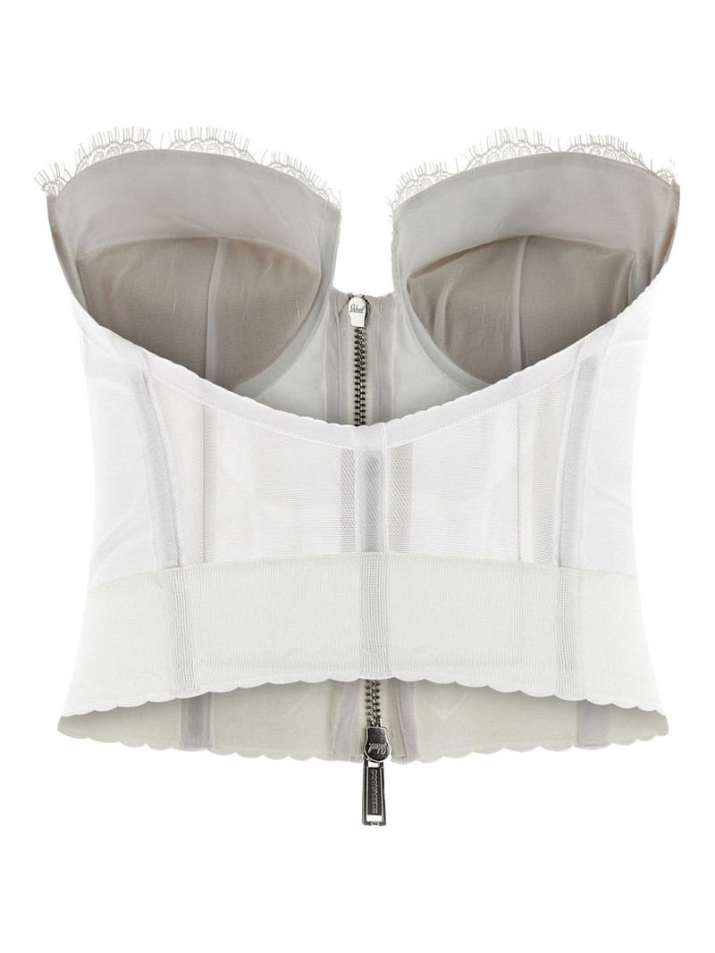 DSQUARED2 x Vaquera lace-trim zip-front corset outlook