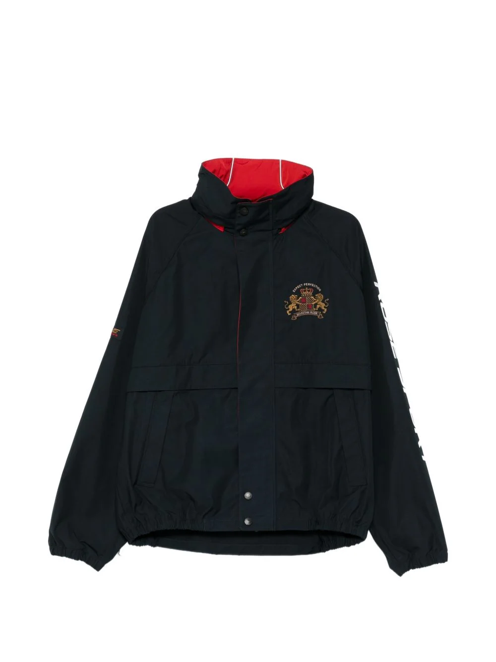crest-embroidered jacket - 1