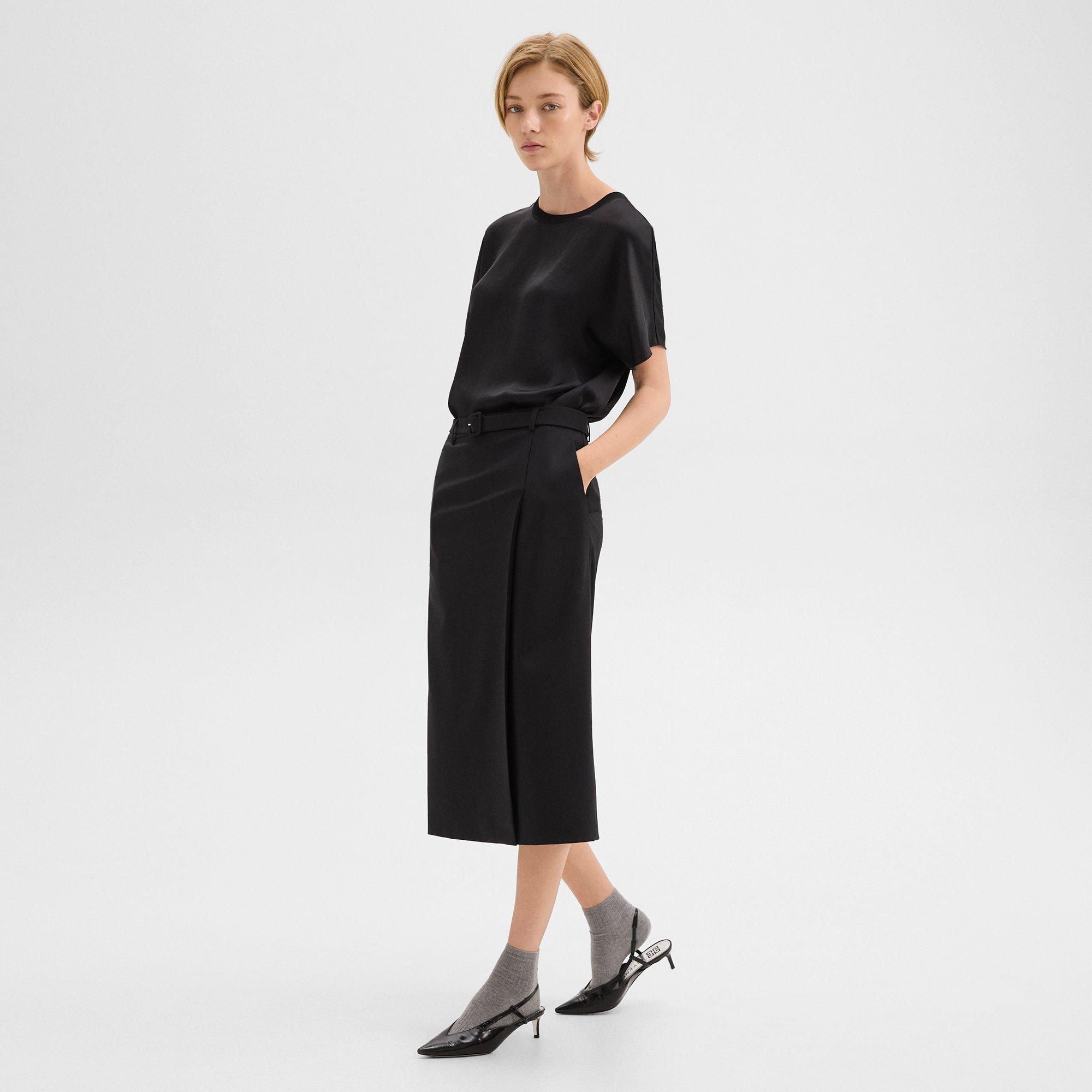 Trouser Skirt in Wool Gabardine - 3