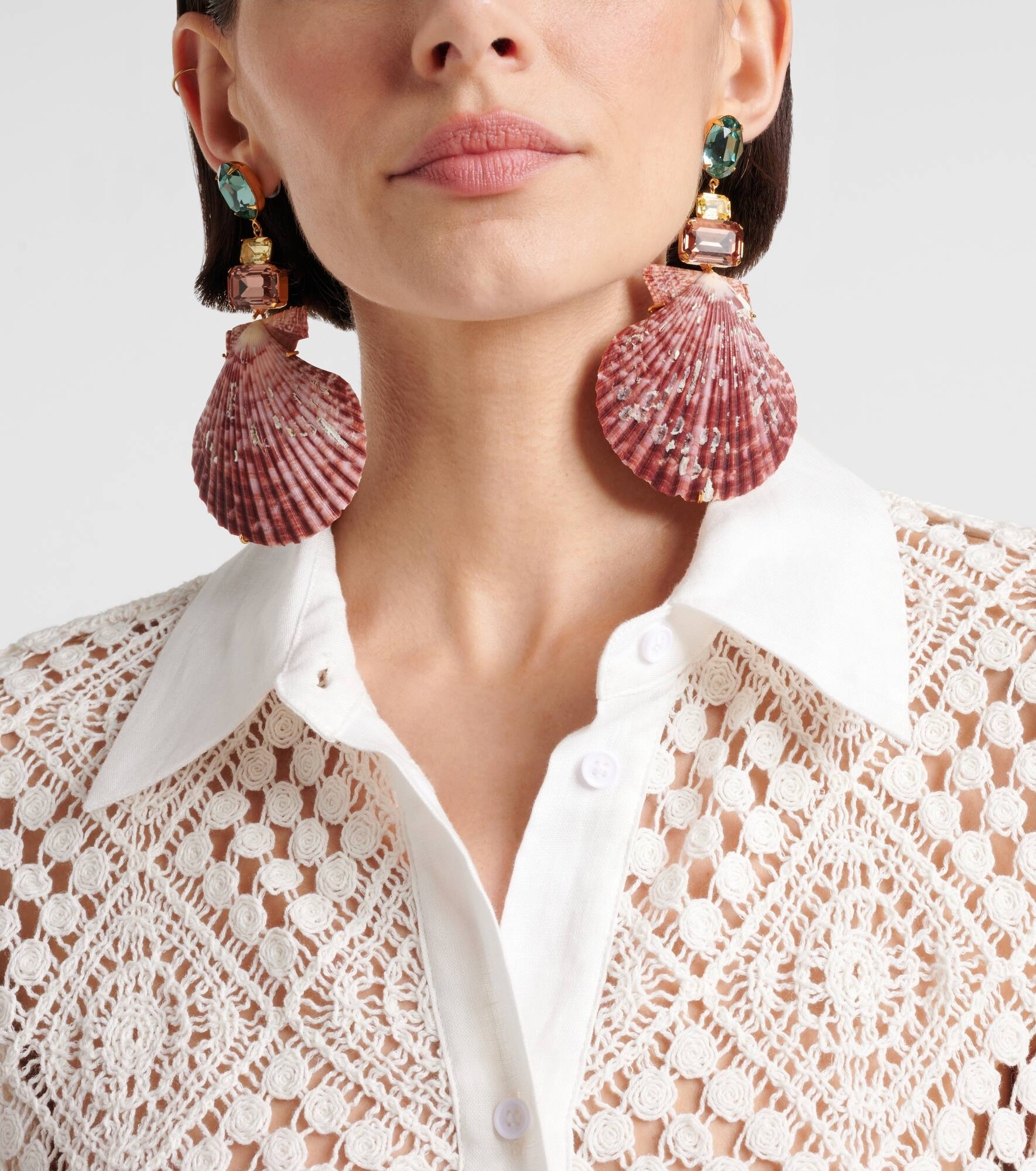 Calabria embellished drop earrings - 6