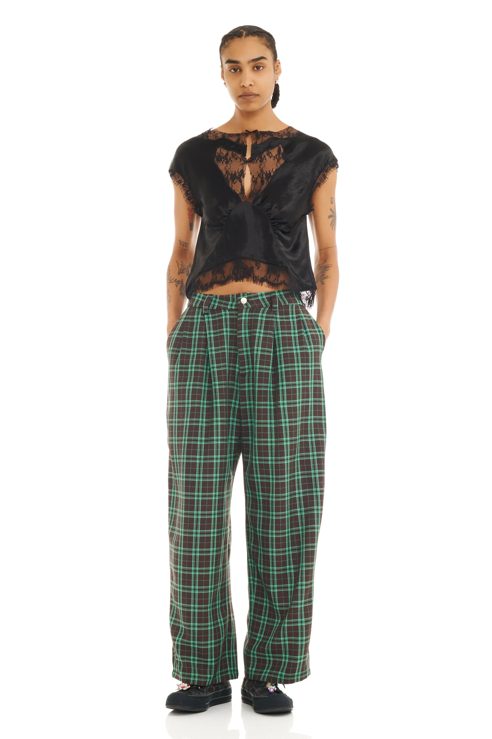 JADE PLAID CATCHFLY PANT - 1