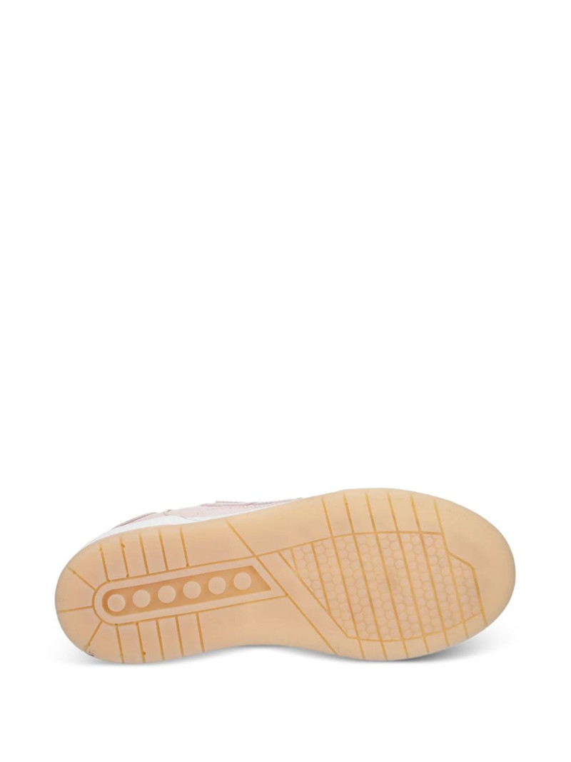 logo-plaque leather trainers 5