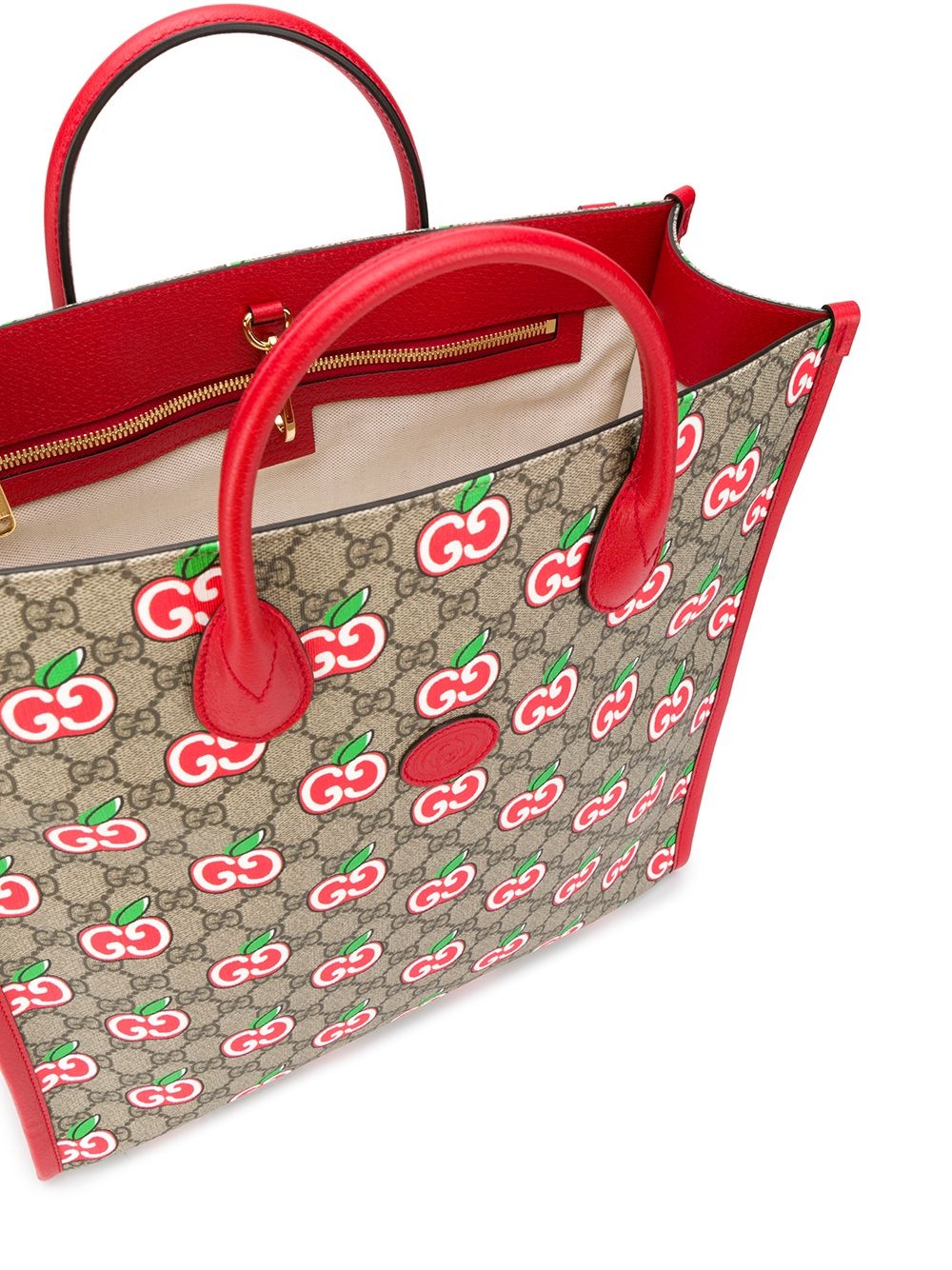 GG apple pattern tote - 5