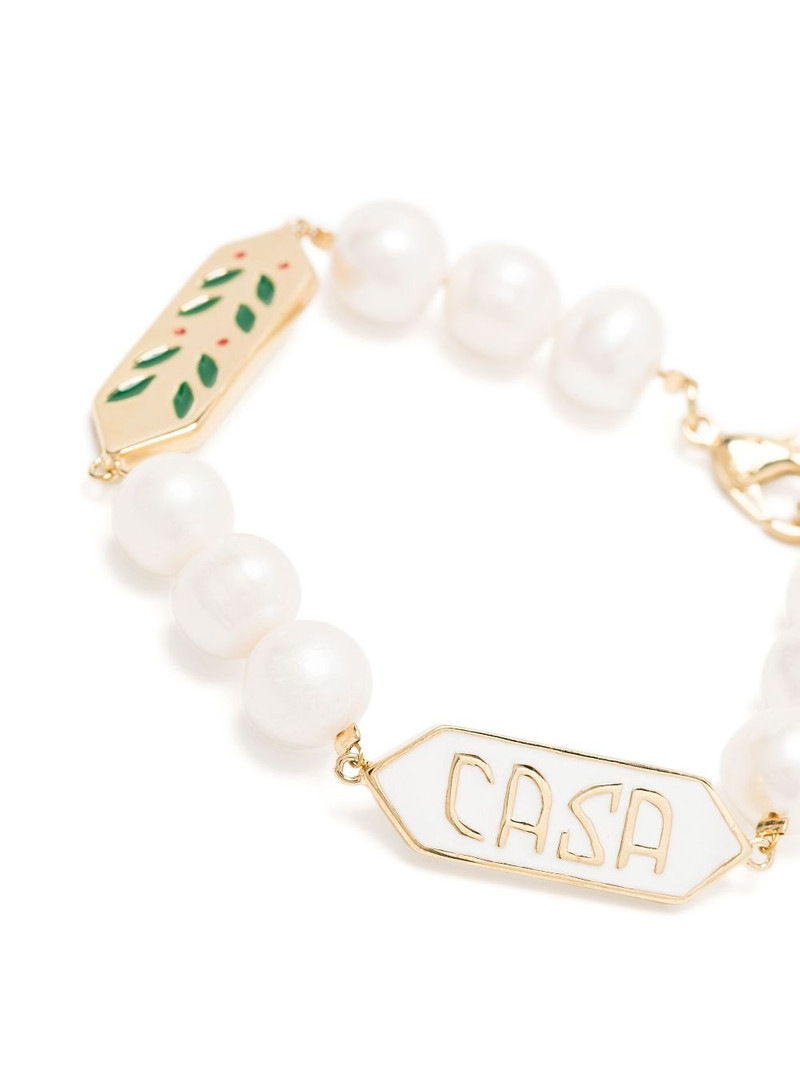 CASABLANCA pearl logo bracelet outlook
