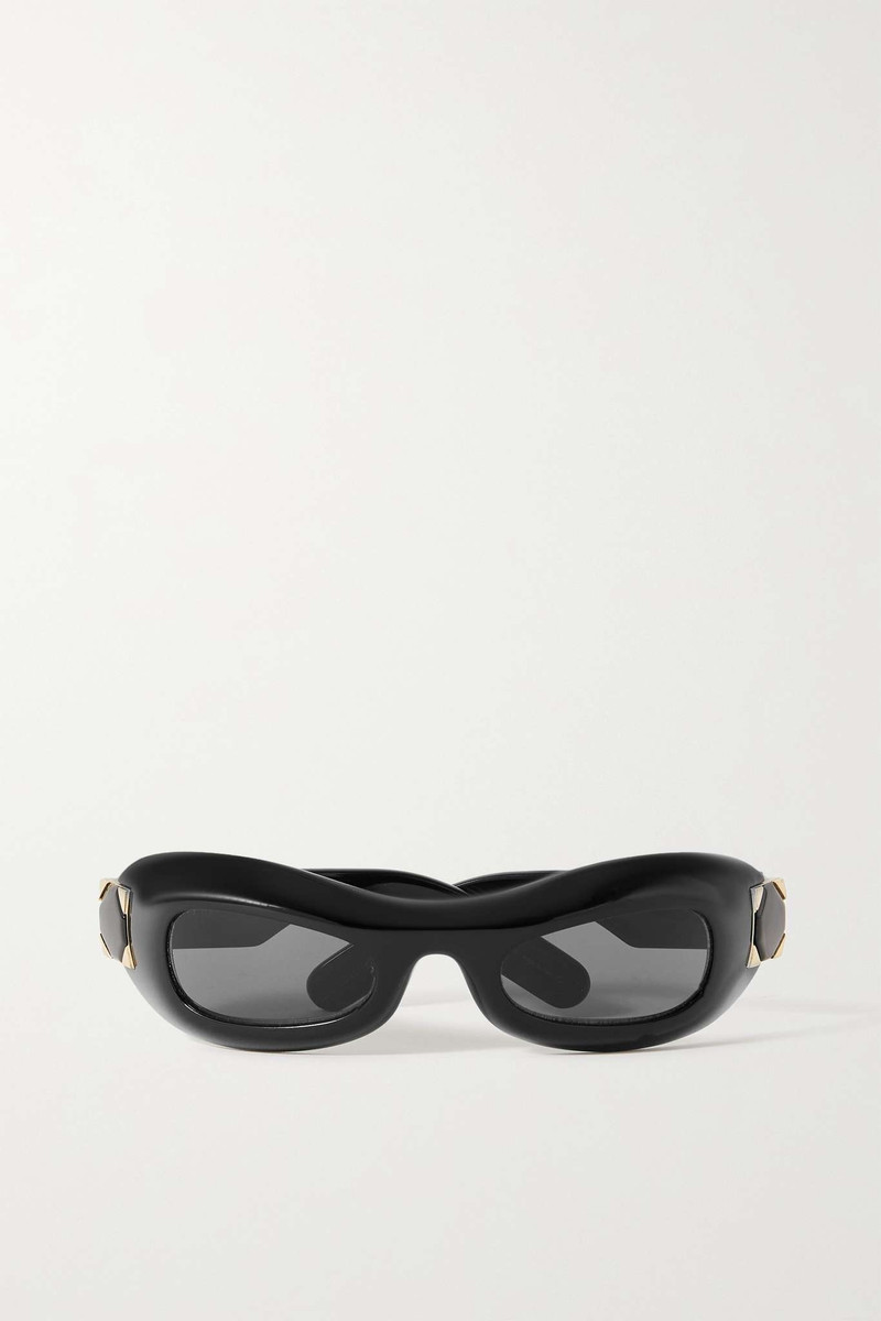 Lady oval-frame acetate sunglasses - 1
