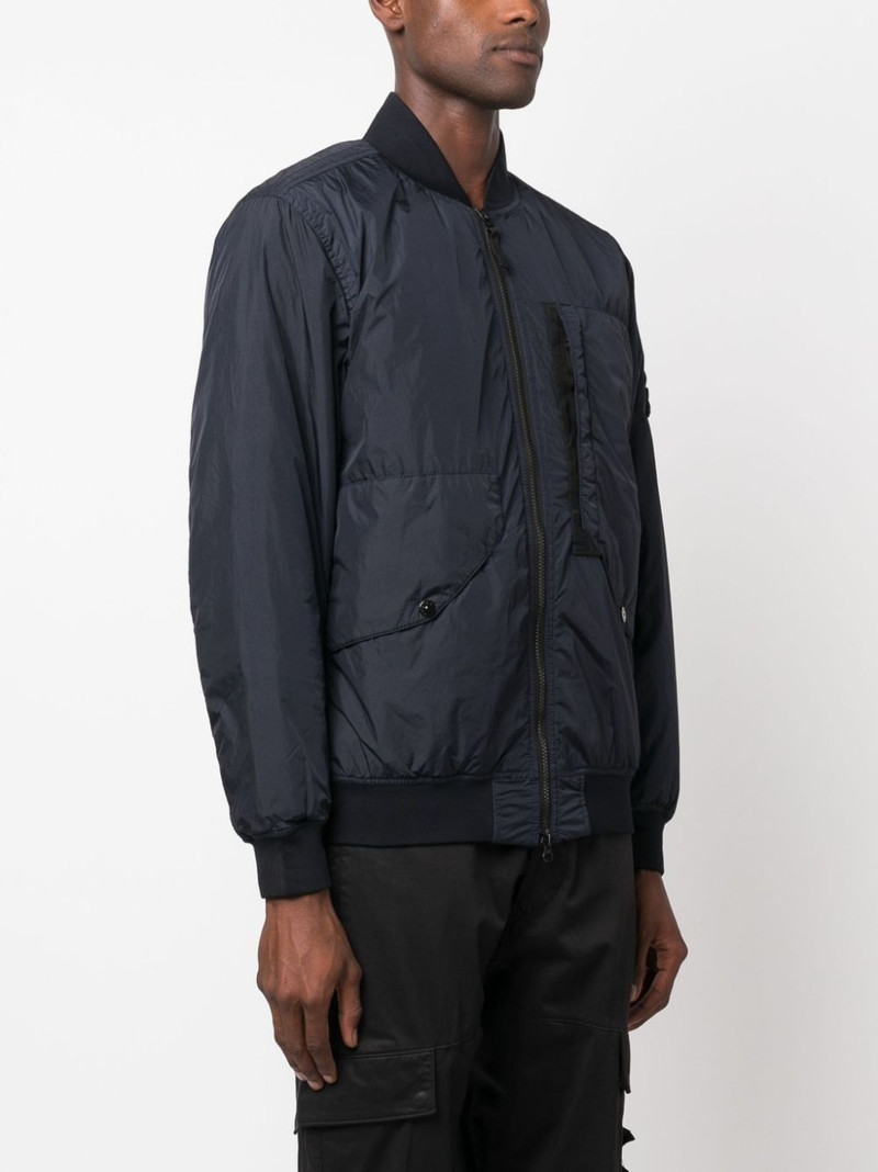 Compass-badge panelled bomber jacket 3
