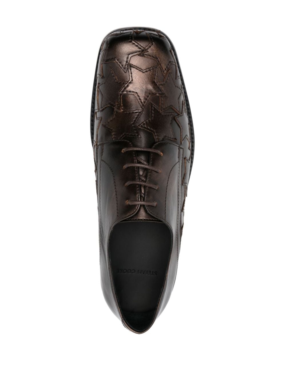 star square-toe derby shoes - 4
