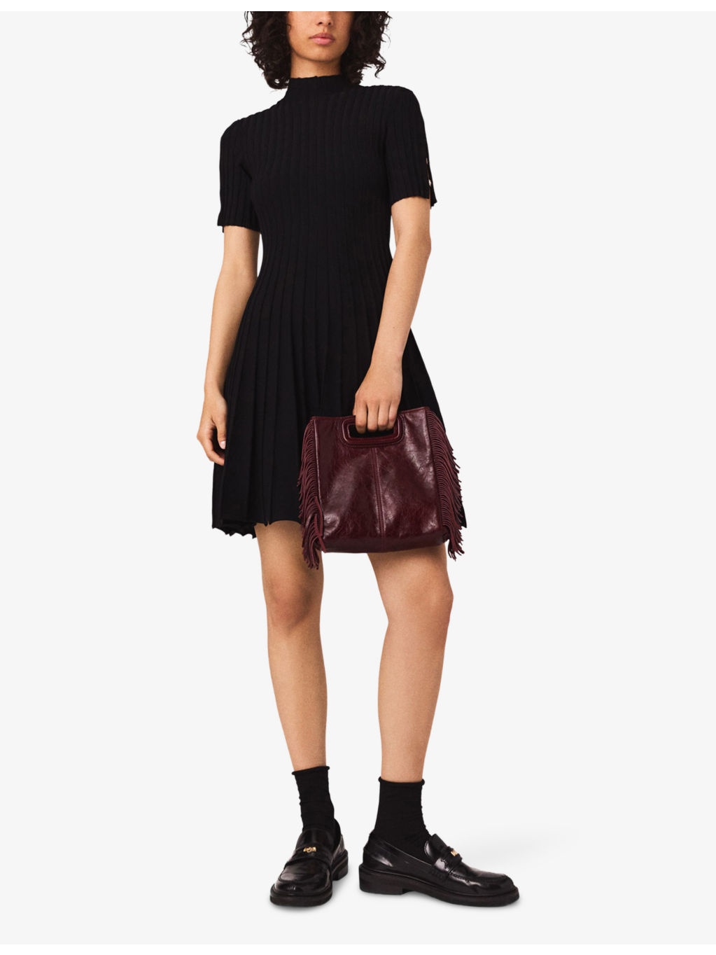 Clover-Embellished Short-Sleeve Stretch-Knit Mini Dress - 2