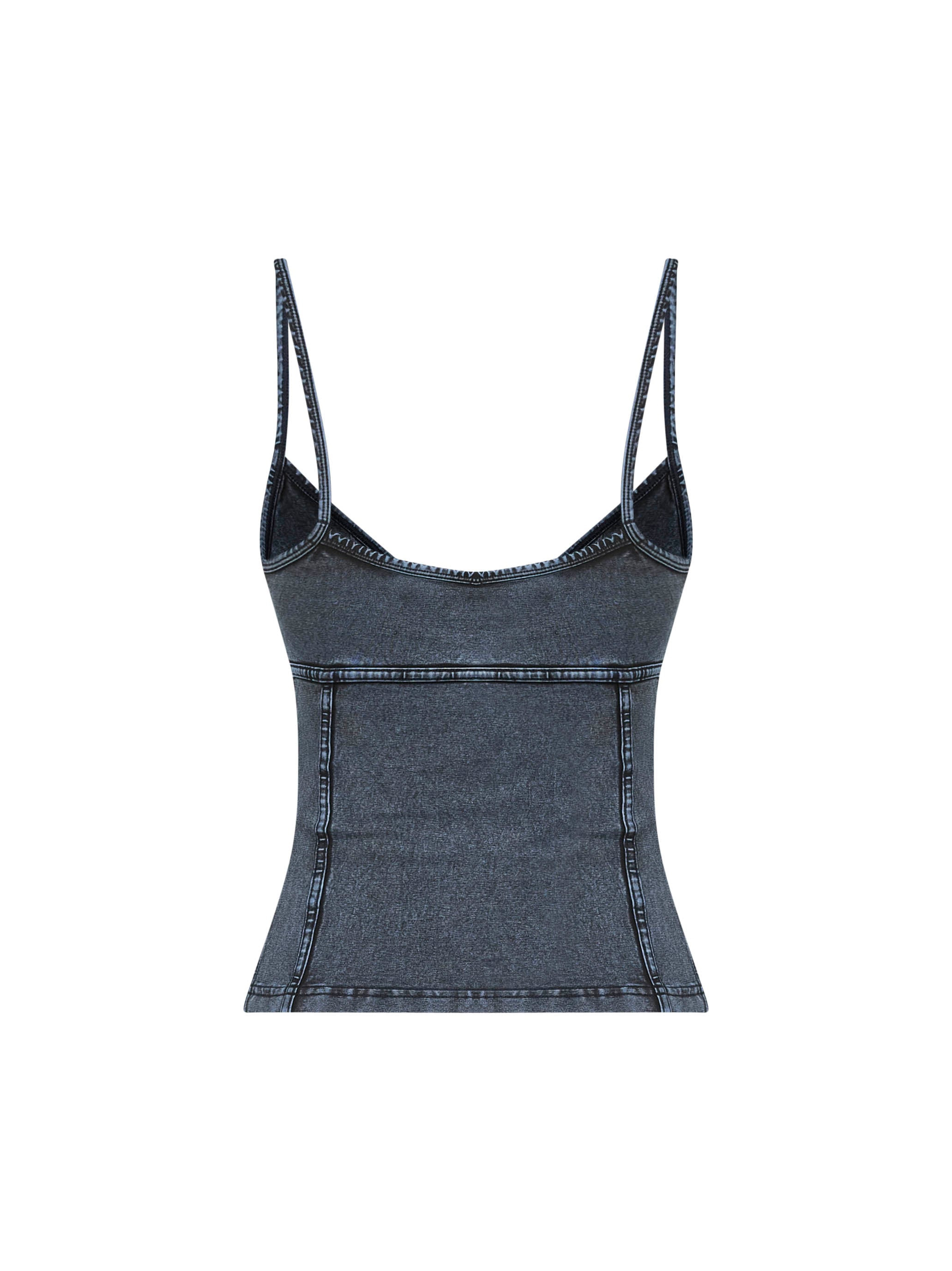 Blue denim-effect jersey T-Ony top - 2