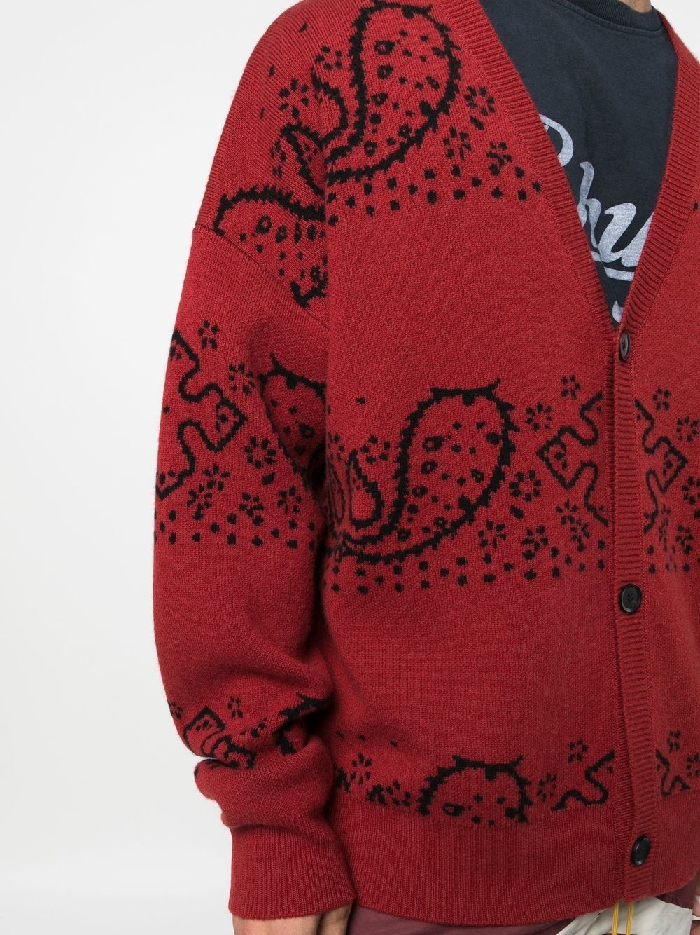 bandana-jacquard cardigan - 5