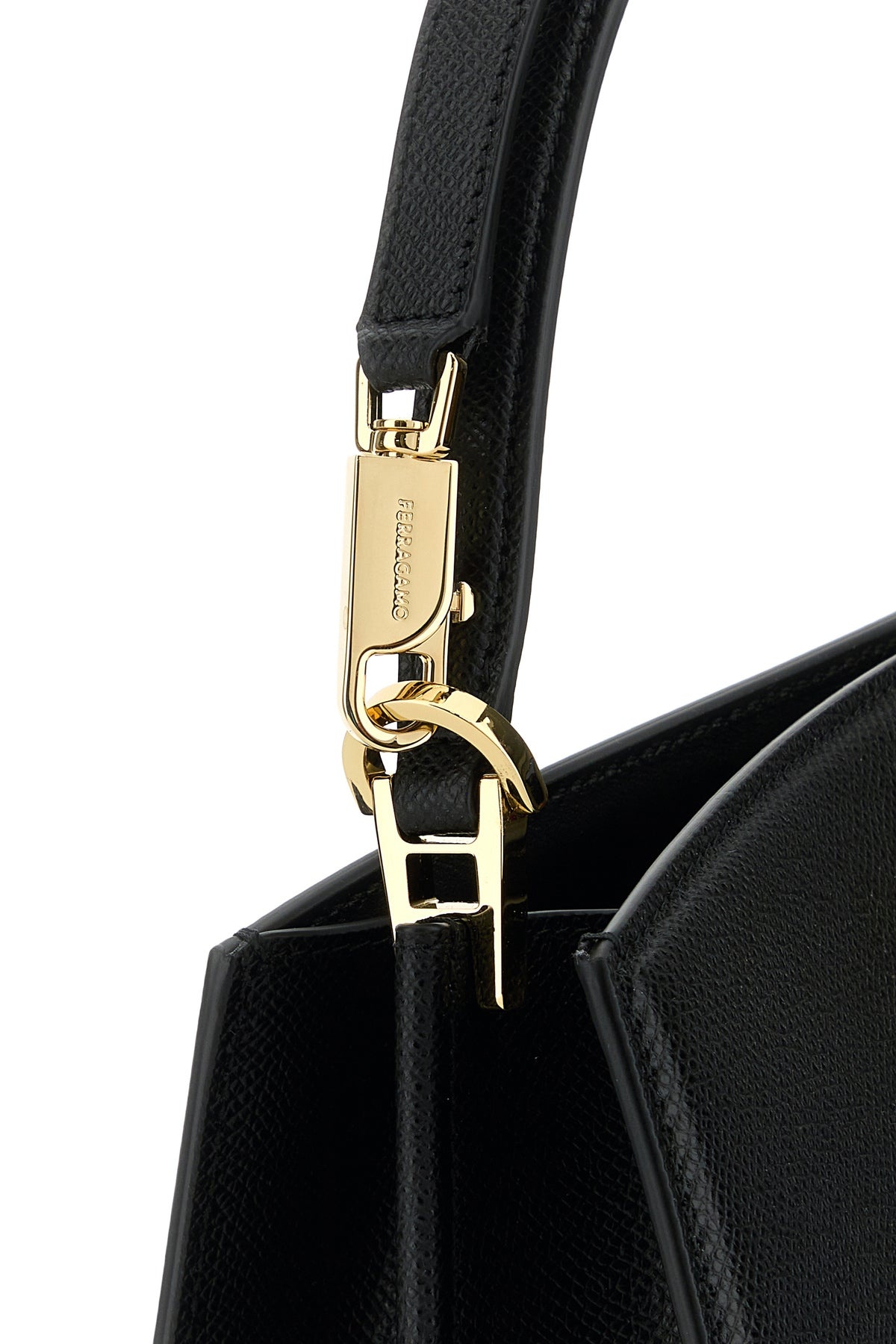 Black leather handbag - 4