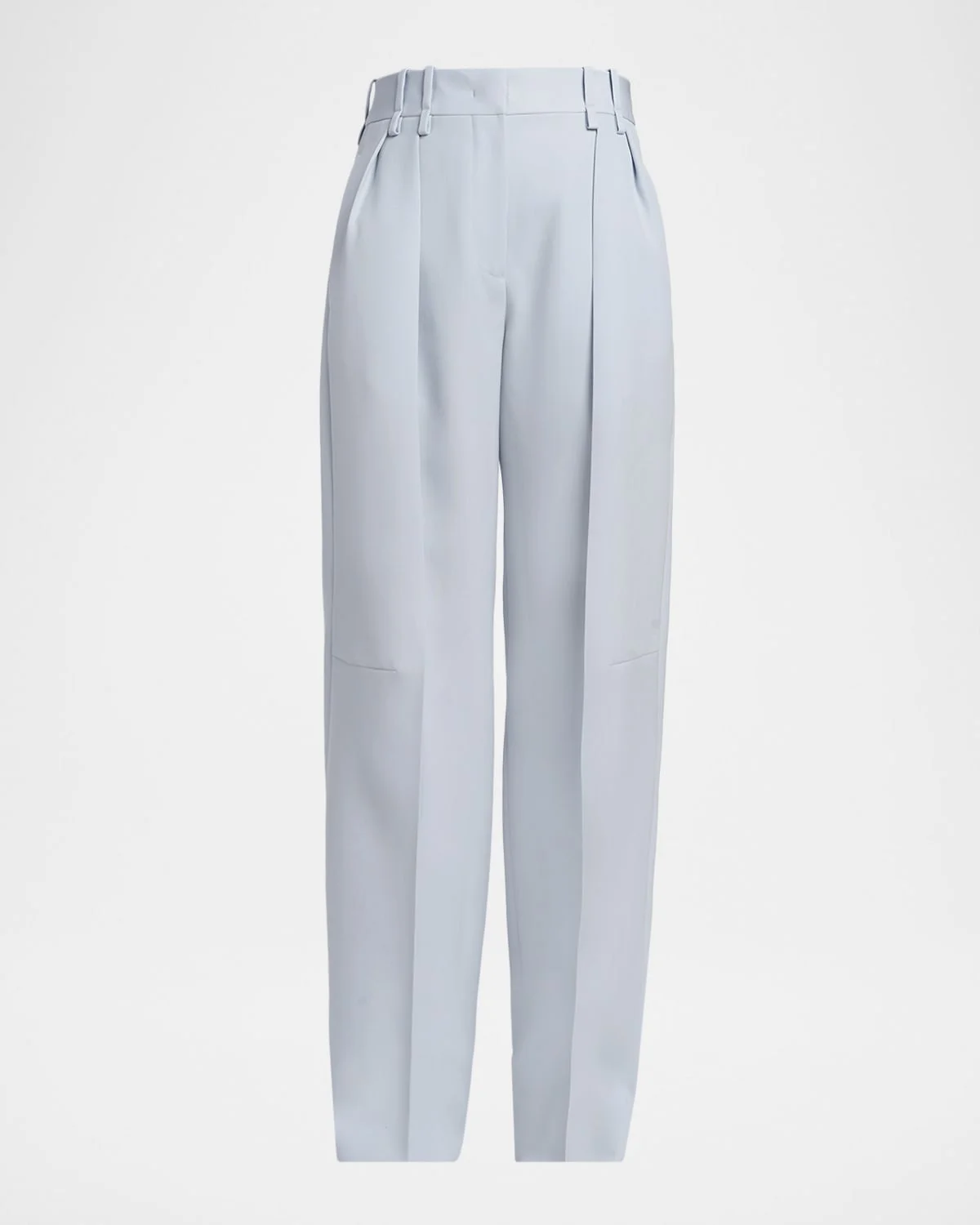 Pleated Wool Straight-Leg Pants - 1