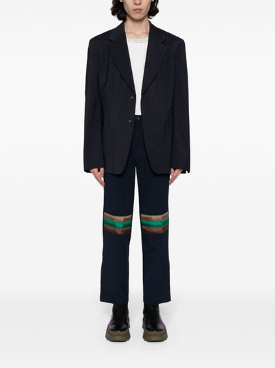 Kolor panelled straight-leg trousers outlook