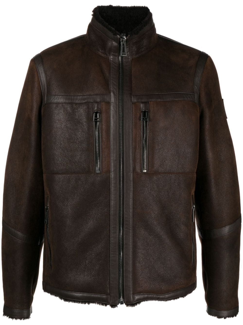 Tundra zip-up leather jacket - 1