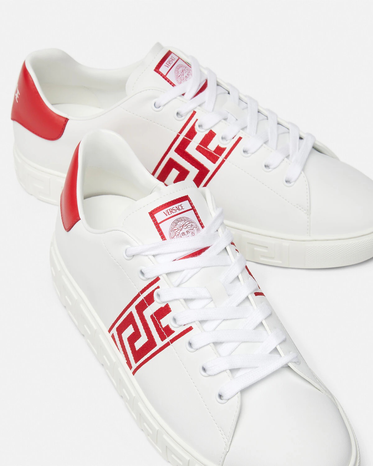 Embroidered Greca Sneakers - 5