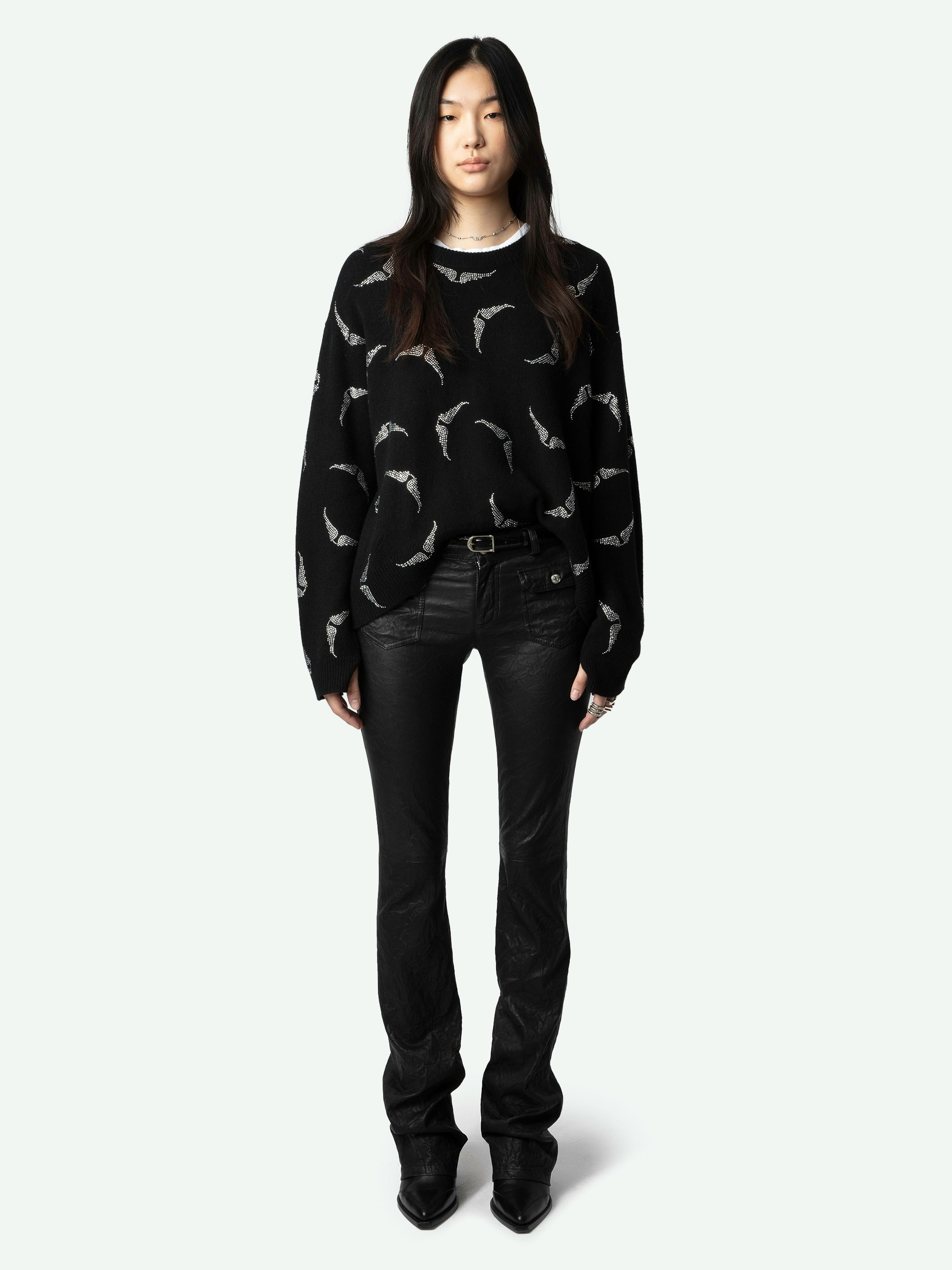Markus Diamanté Wings Cashmere Sweater - 2